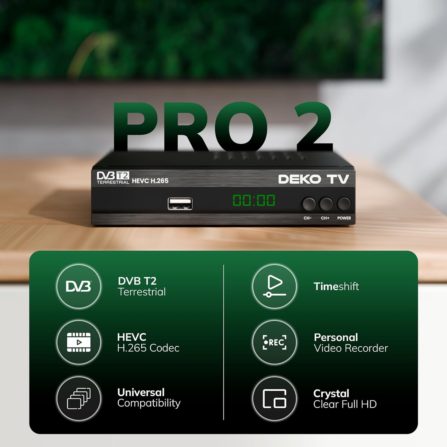 Deko TV PRO2 - Decoder Digitale Terrestre 2025 DVB-T2 - immagine 3
