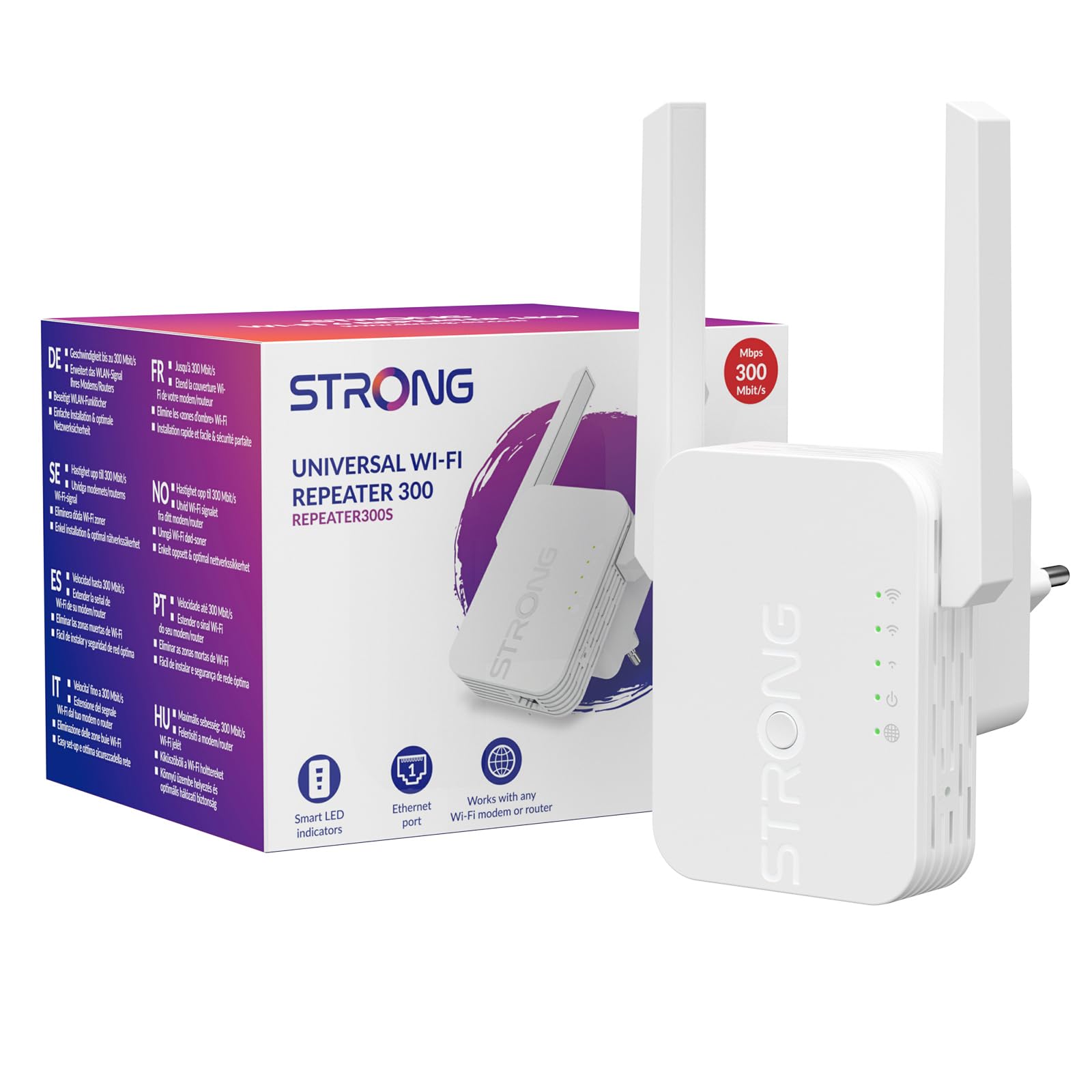 Strong Ripetitore WiFi 300Mbps con Porta LAN 100Mbps