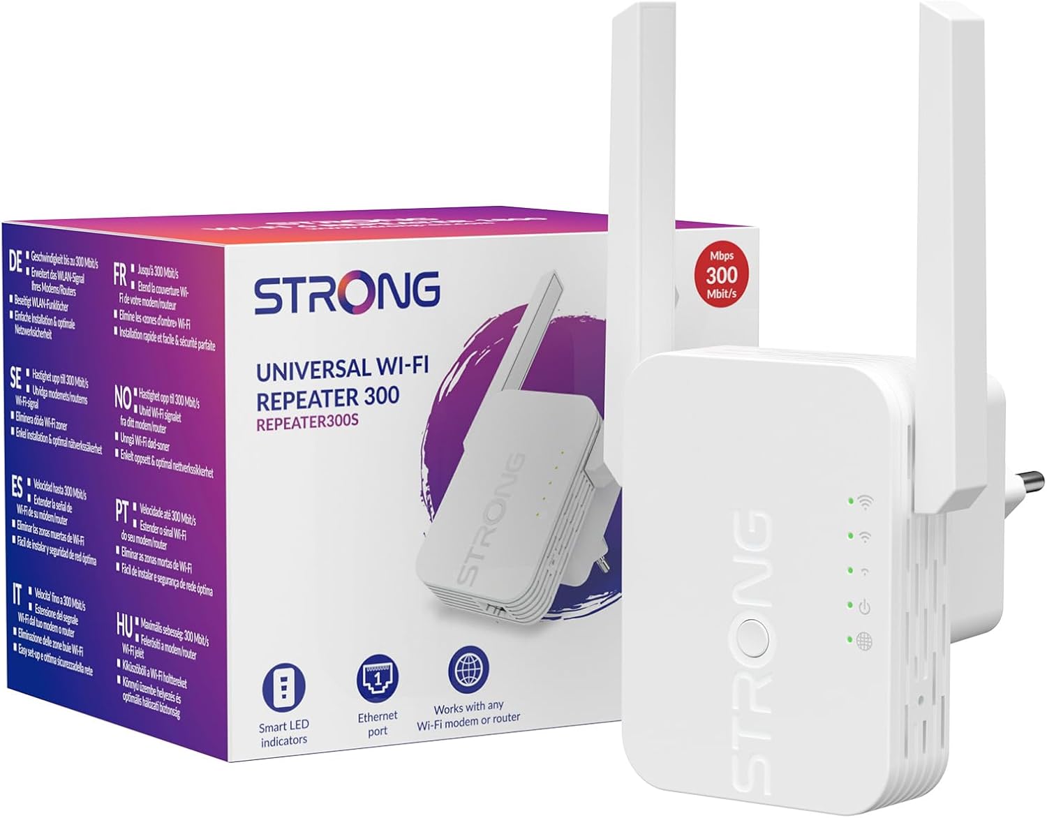 Strong Ripetitore WiFi 300Mbps con Porta LAN 100Mbps - immagine 1