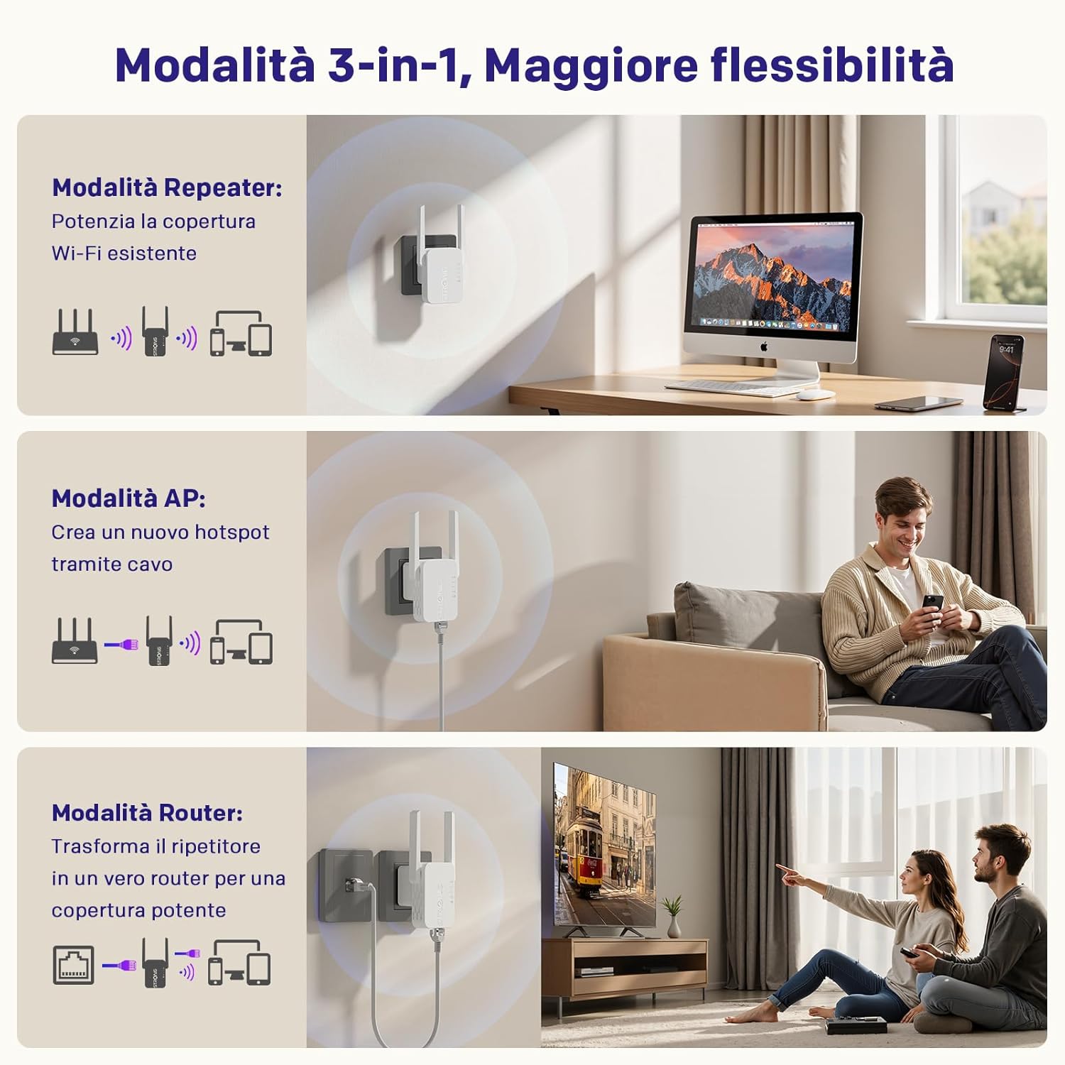 Strong Ripetitore WiFi 300Mbps con Porta LAN 100Mbps - immagine 3