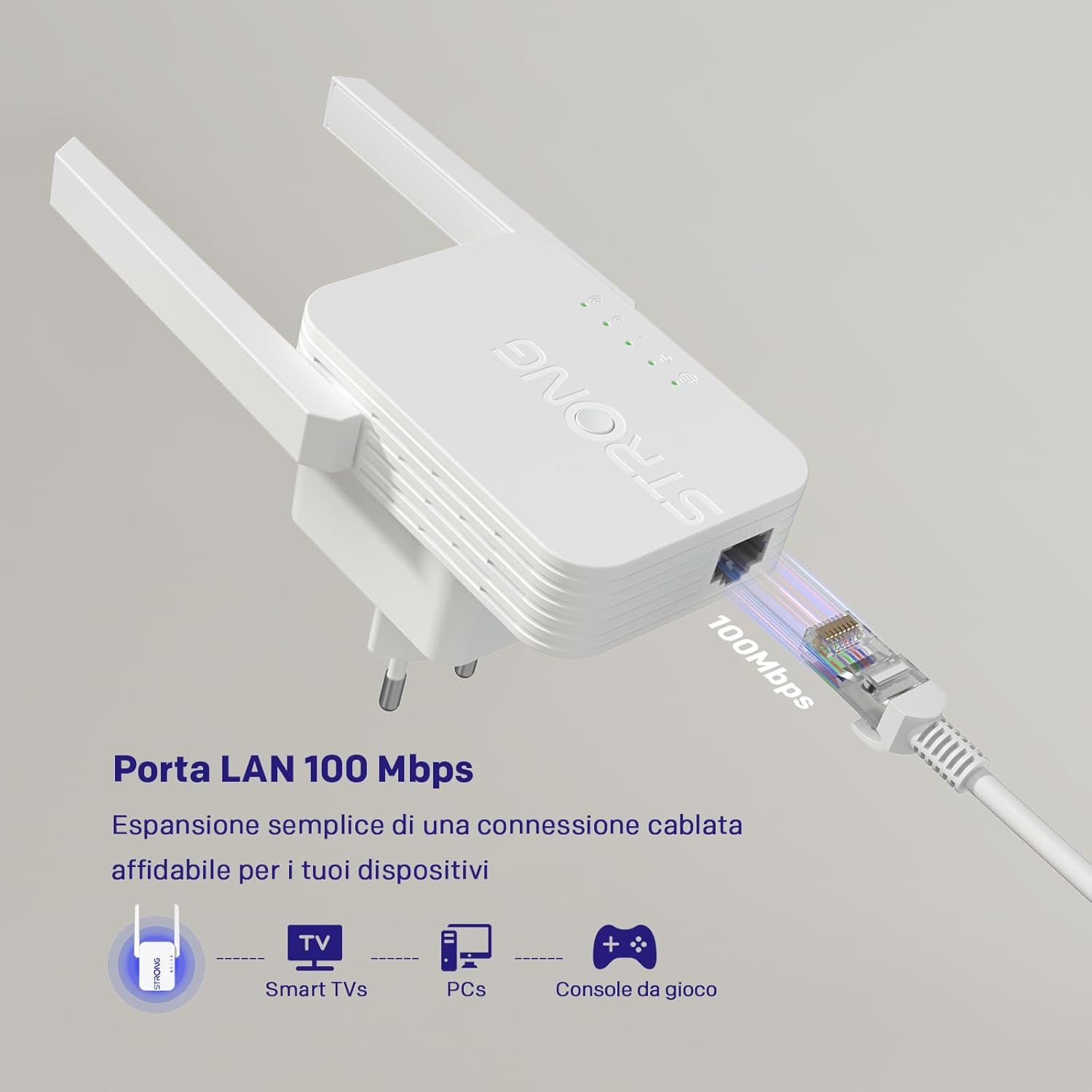 Strong Ripetitore WiFi 300Mbps con Porta LAN 100Mbps - immagine 6