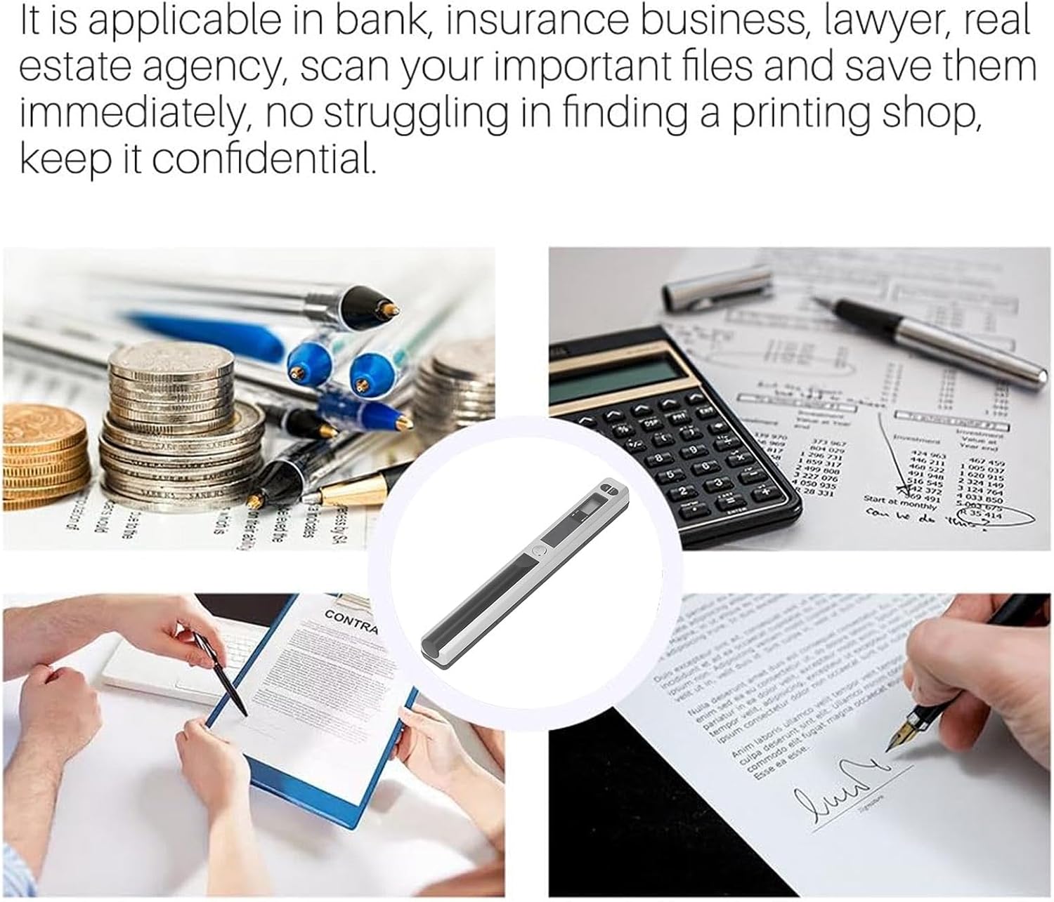 Scanner Portatile USB 2.0 per Documenti A4 (Argento) - immagine 4