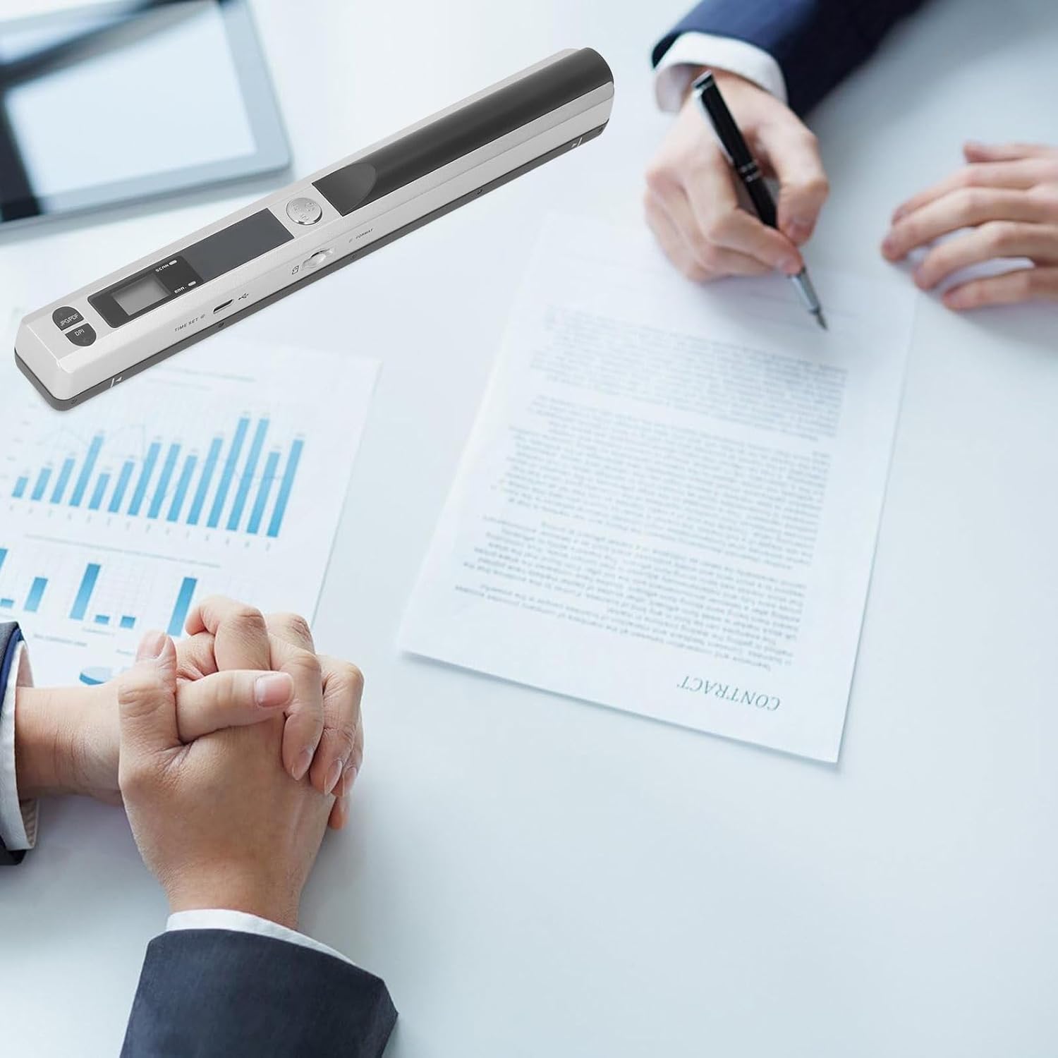 Scanner Portatile USB 2.0 per Documenti A4 (Argento) - immagine 8