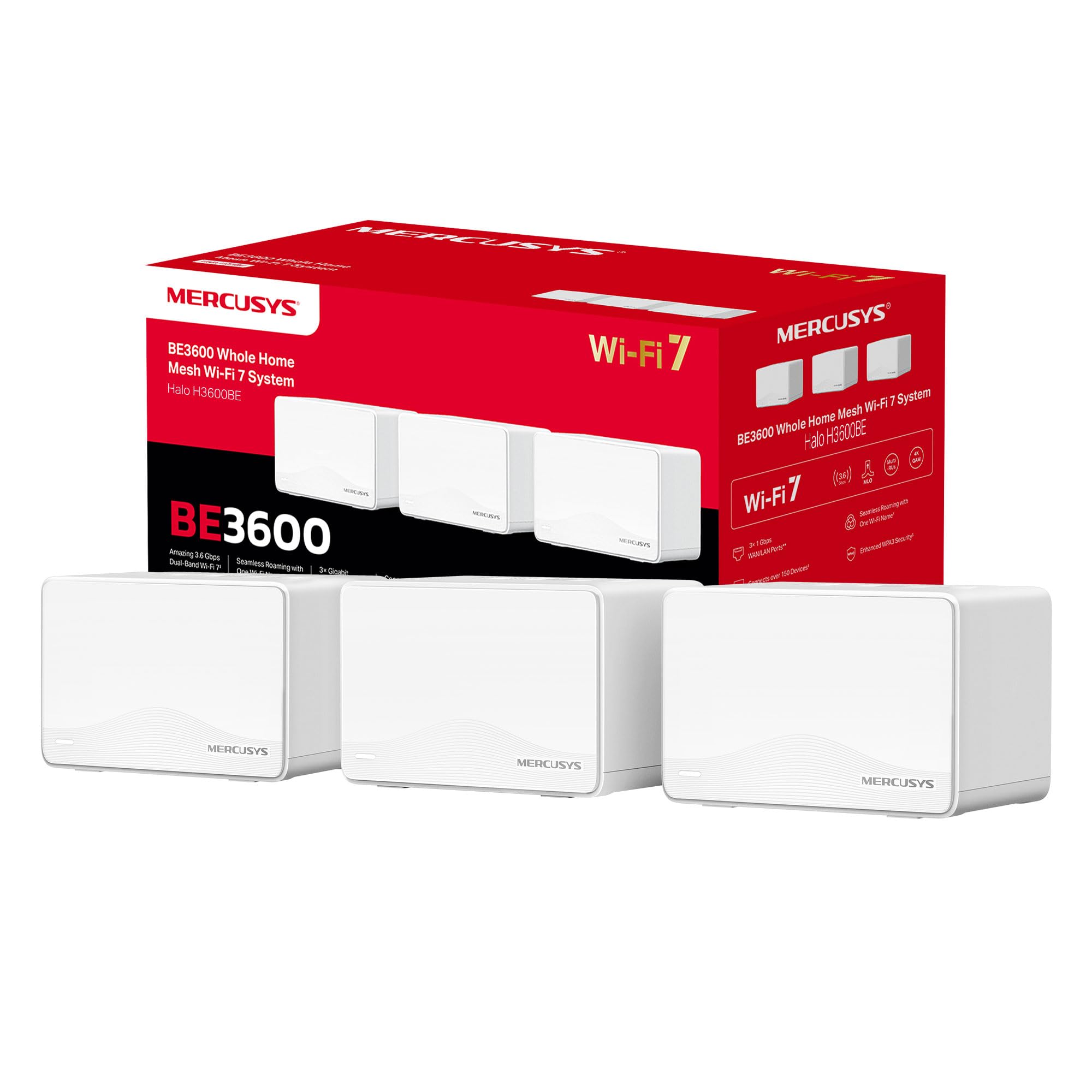 Mercusys Halo H3600BE (3-Pack) - Sistema Mesh Wi-Fi 3600 Mbps