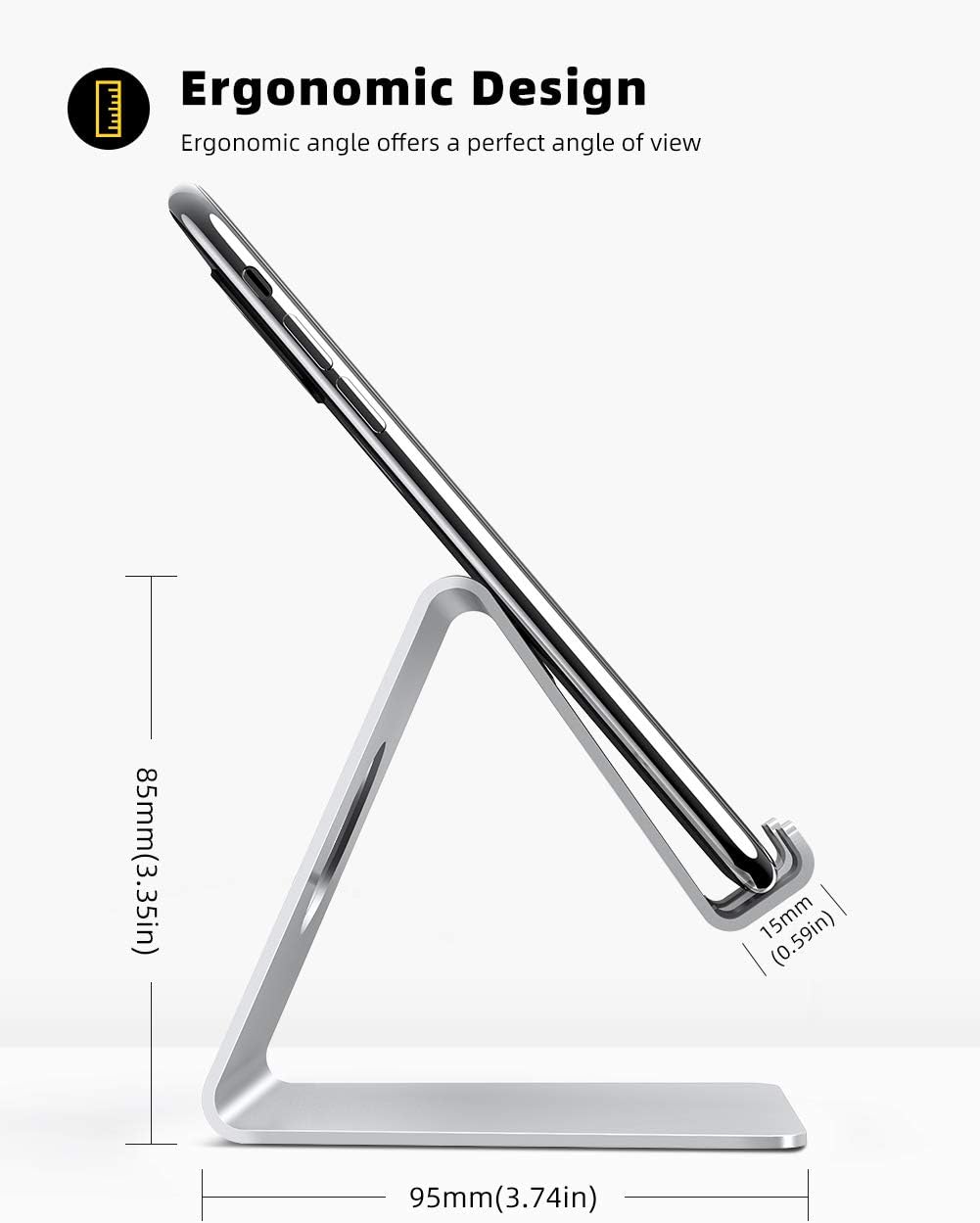 Lamicall Supporto Telefono Scrivania - Argento - immagine 5