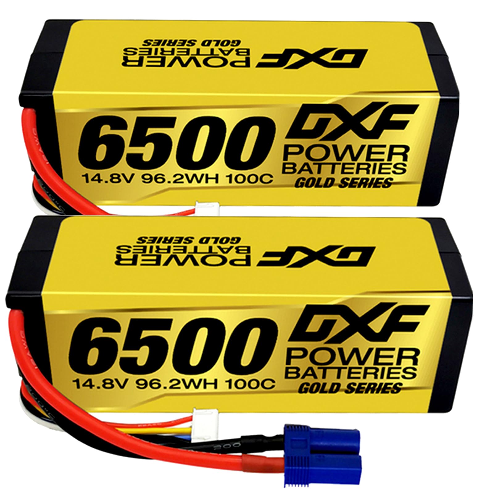 Dxf 2x Batteria LiPo 4S 14.8V 6500mAh 100C Hard Case