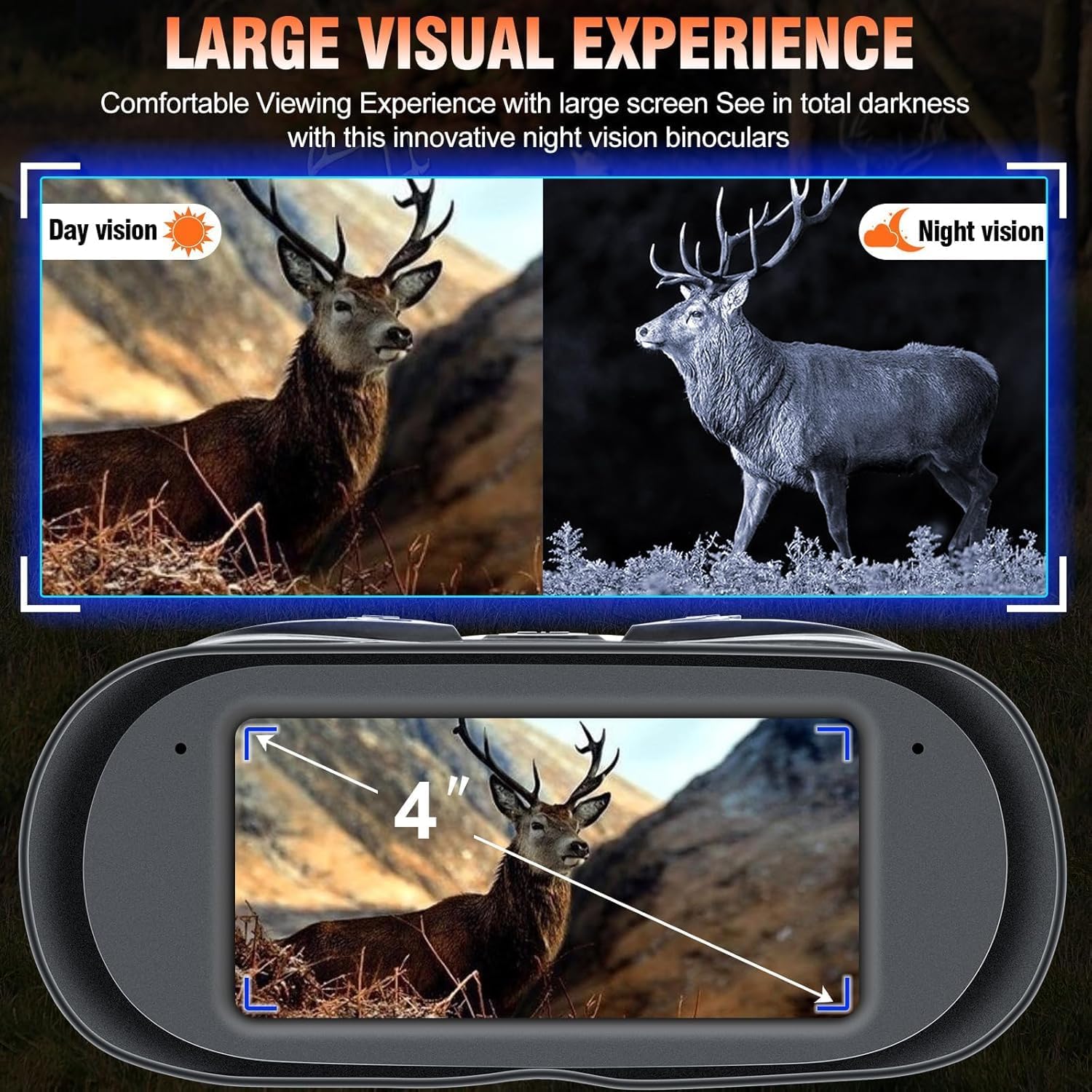 Binocolo Infrarossi Visione Notturna e Diurna 4K - immagine 3