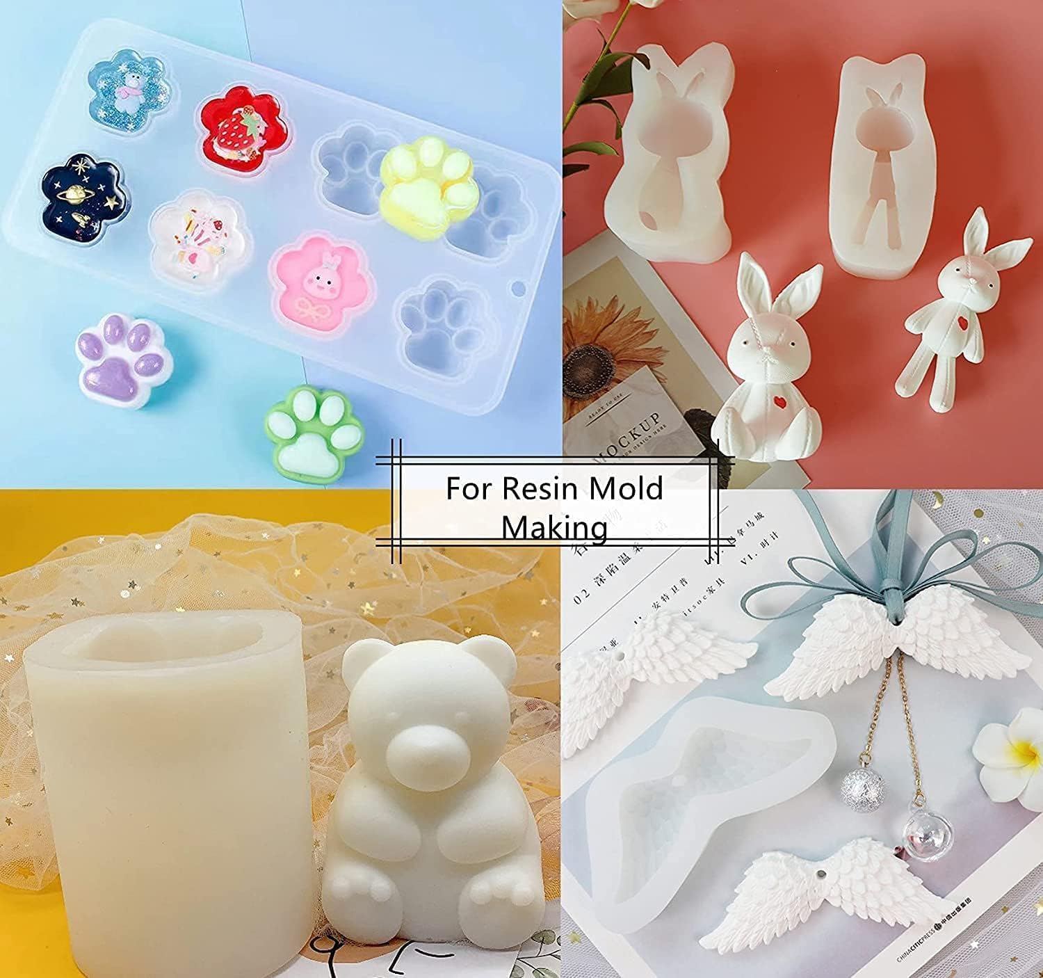 Sanaaa Kit Stampi in Silicone Liquido Trasparente 4kg - immagine 4