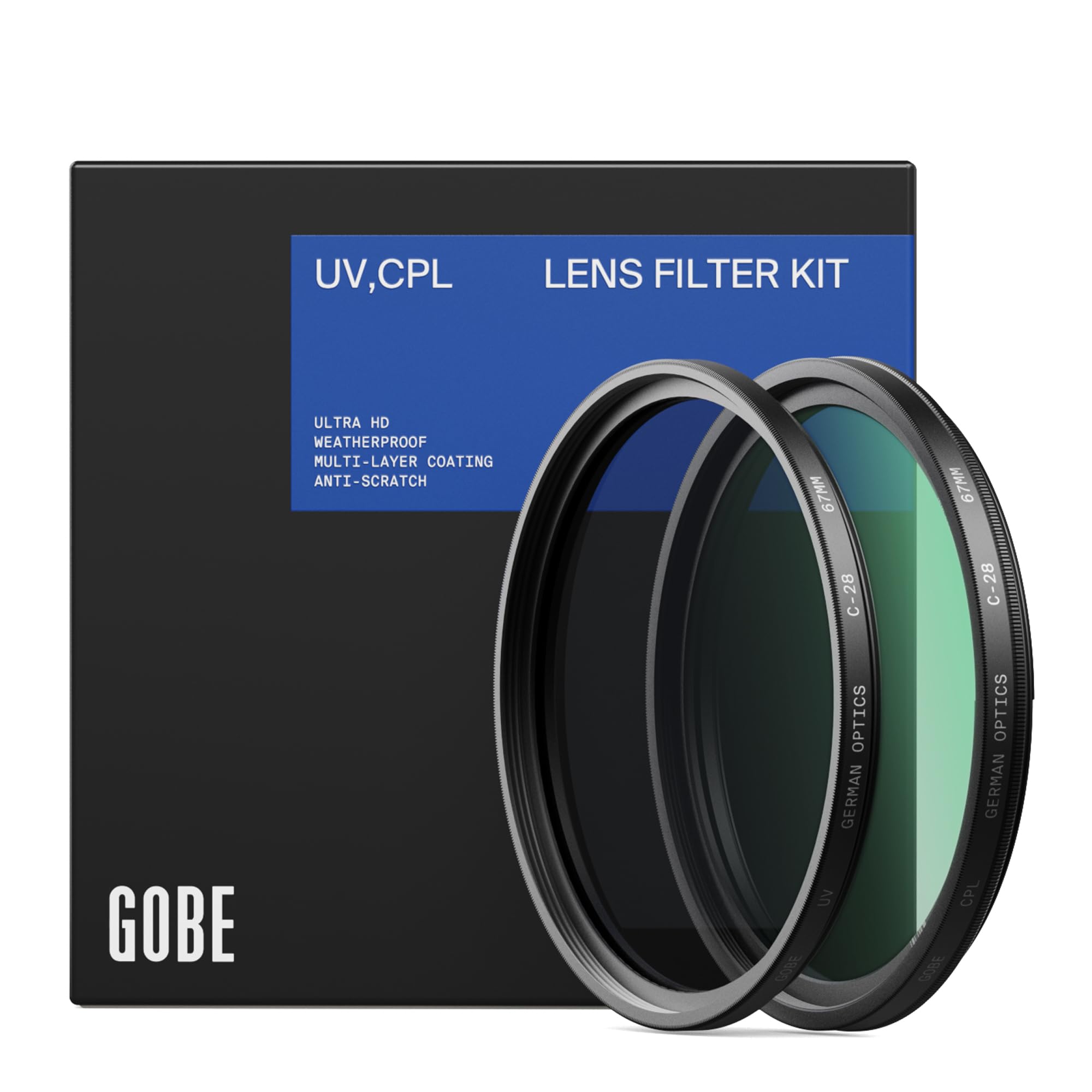 Gobe - Kit Filtro UV + CPL per Obiettivi 58mm (Pro)