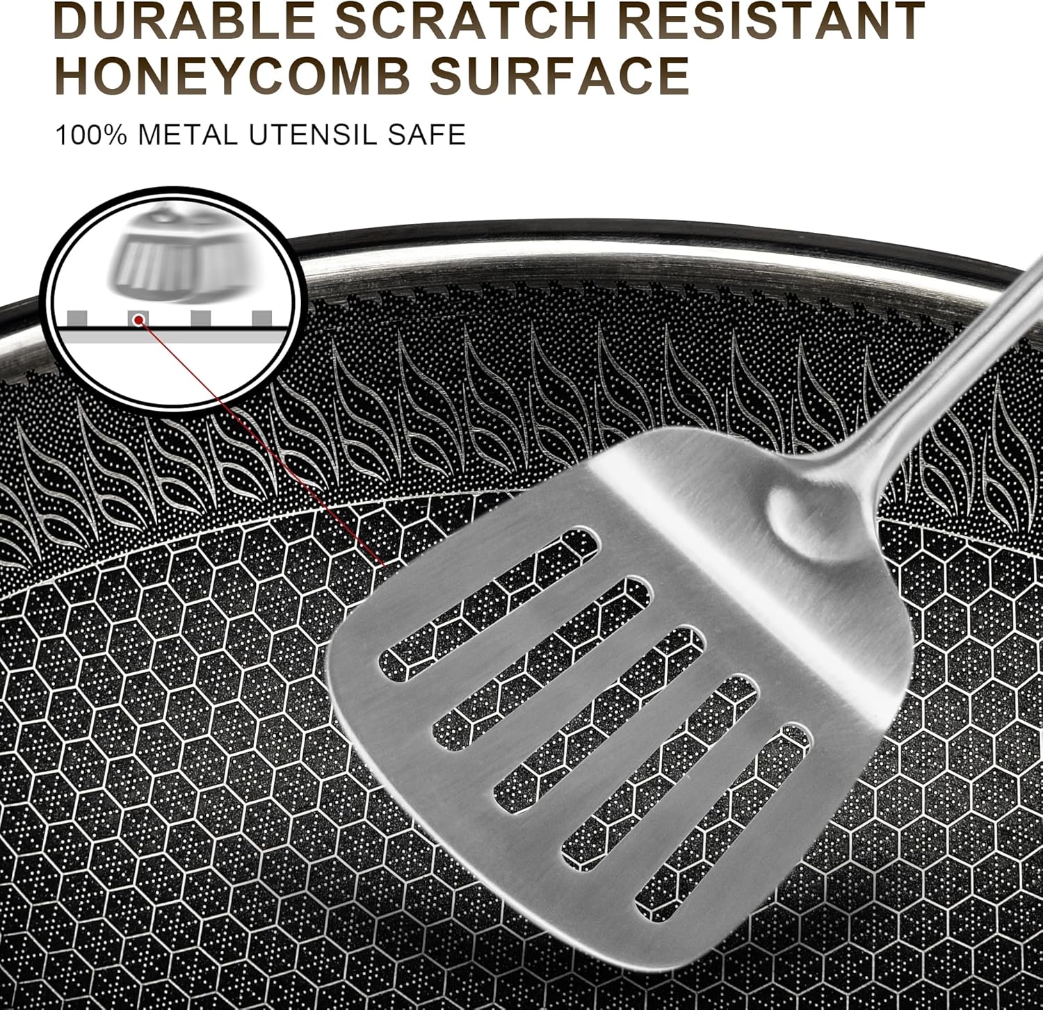 Riovarm Wok 32cm in Acciaio Inox con Coperchio - immagine 3