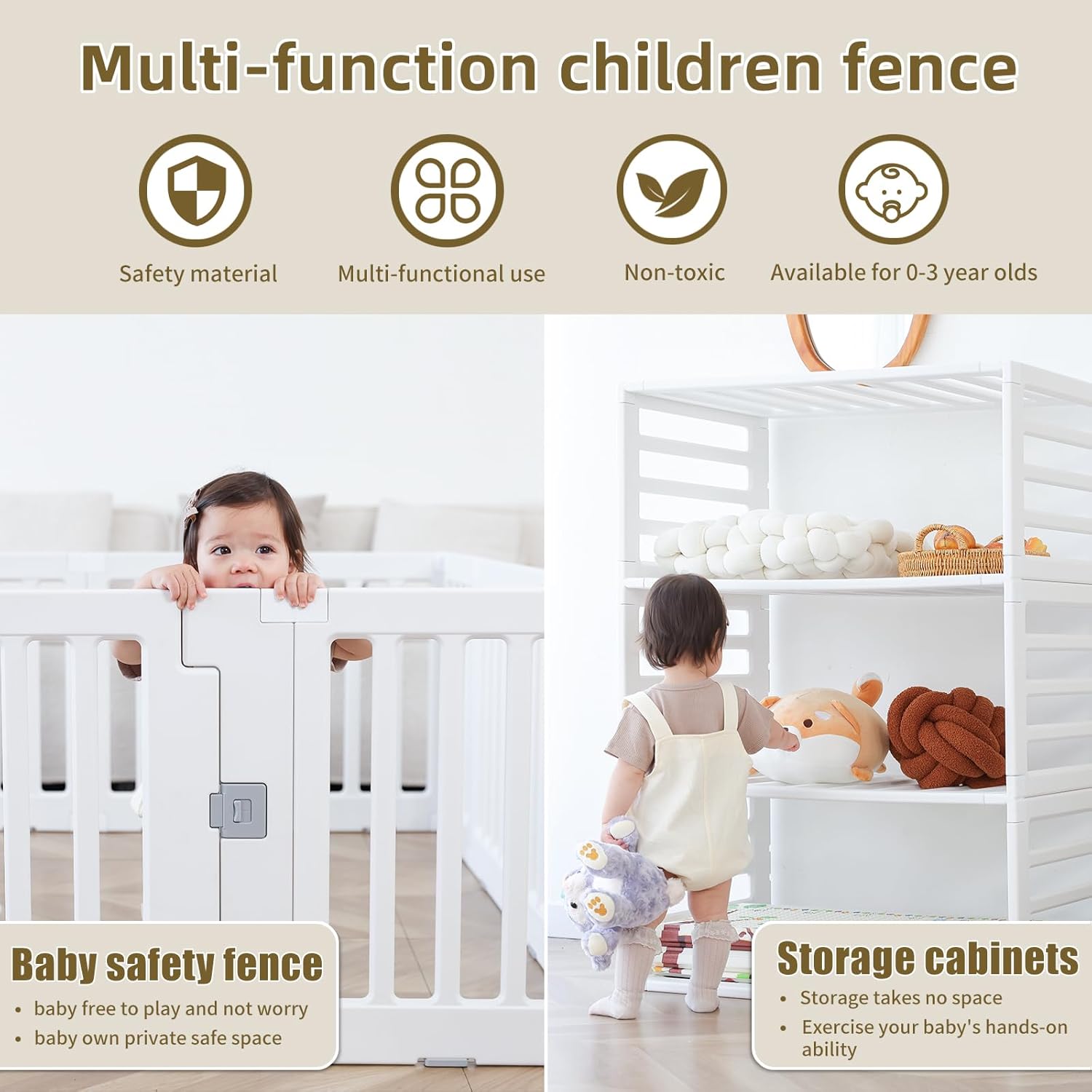 Gupamiga Box per Bambini Recinto Sicurezza 150x150 cm - immagine 2