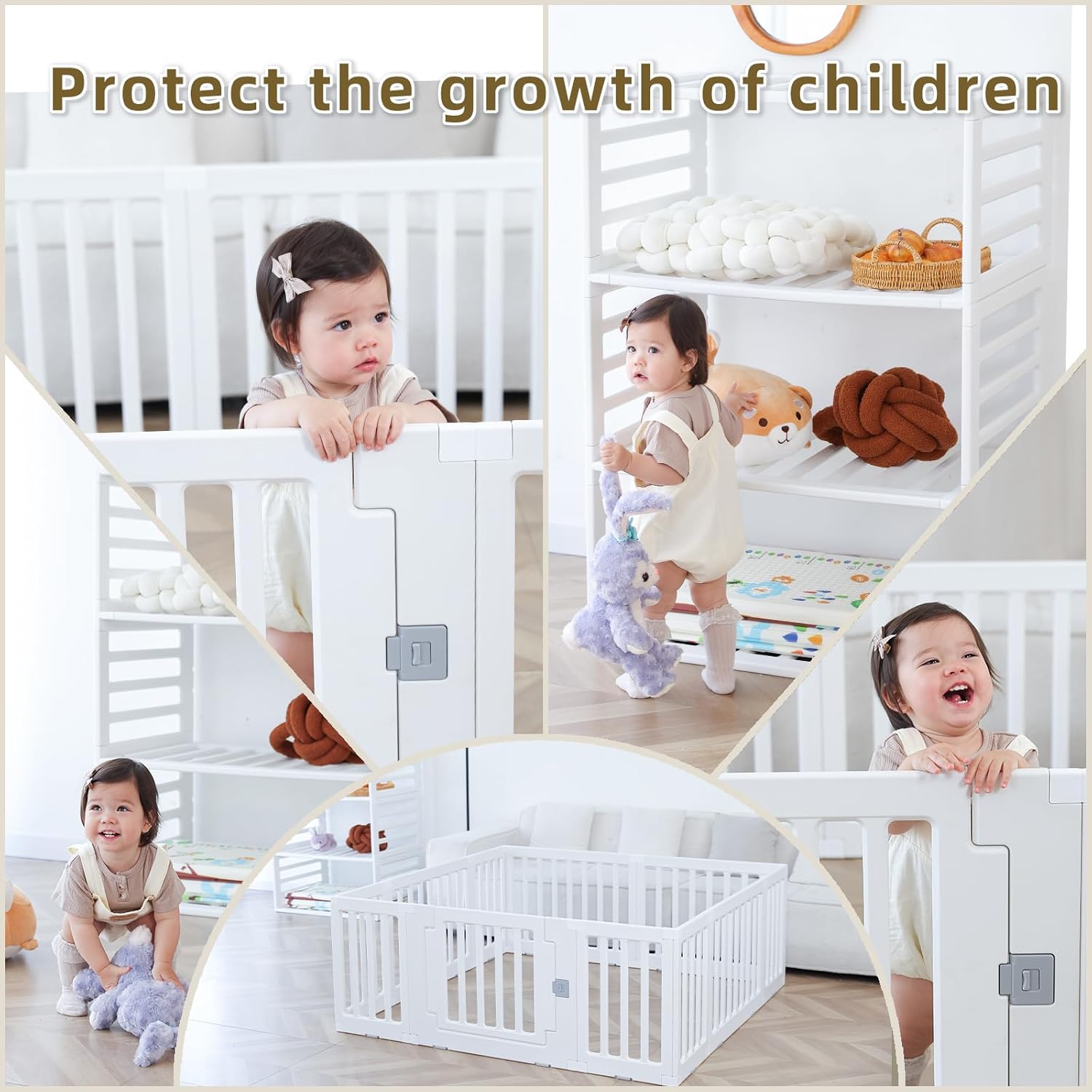 Gupamiga Box per Bambini Recinto Sicurezza 150x150 cm - immagine 5