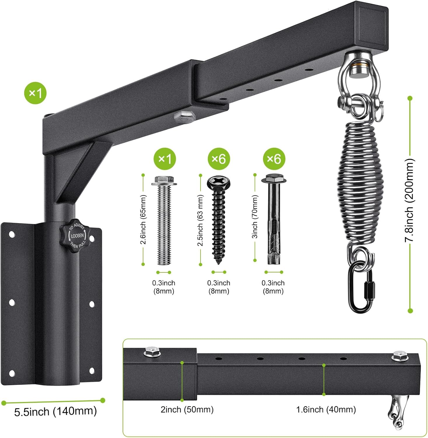 BeneLabel Staffa per Sacco da Boxe da Parete Resistente - immagine 6