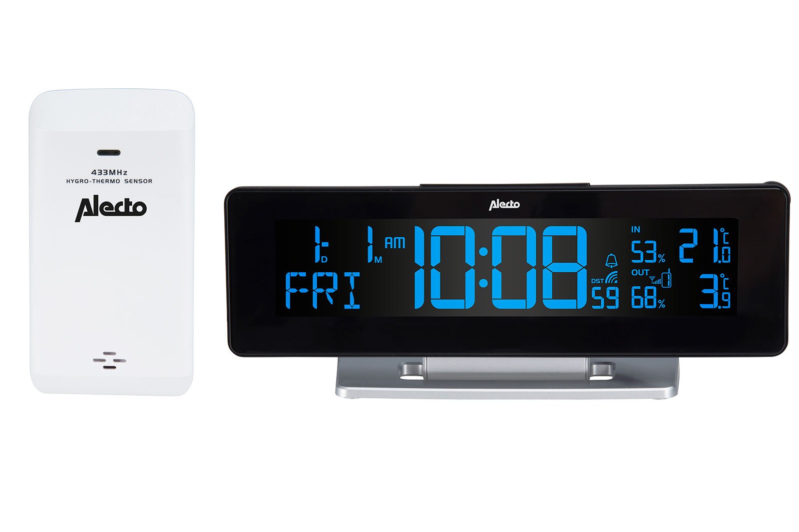 ALECTO WS-2500 Stazione Meteo Digitale, Nero, 23 x 7, 5 x 10 cm