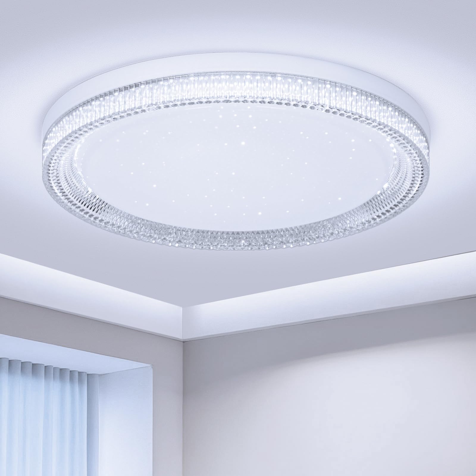 Kuwork - Plafoniera LED Soffitto 48W 4800lm IP44