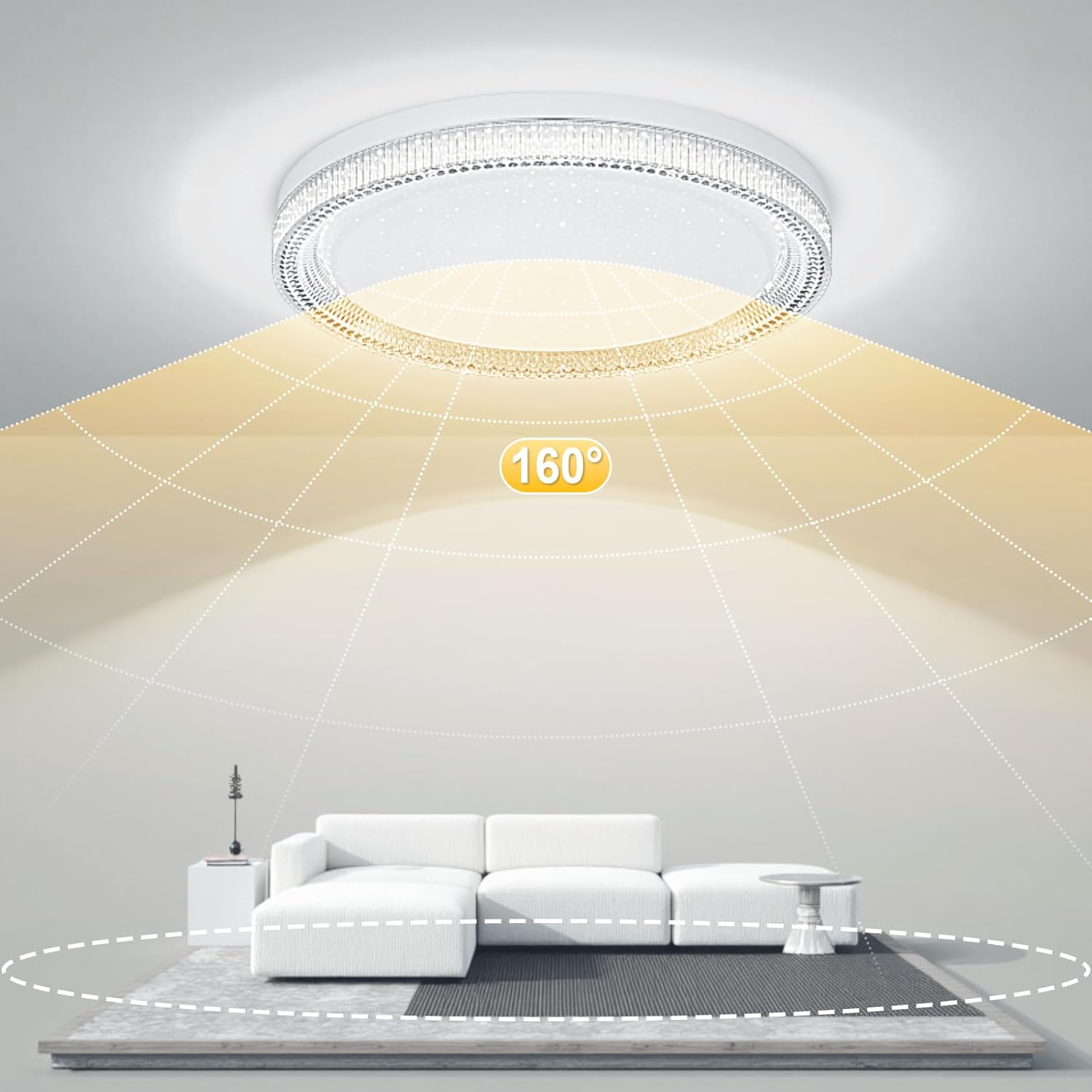 Kuwork - Plafoniera LED Soffitto 48W 4800lm IP44 - immagine 3