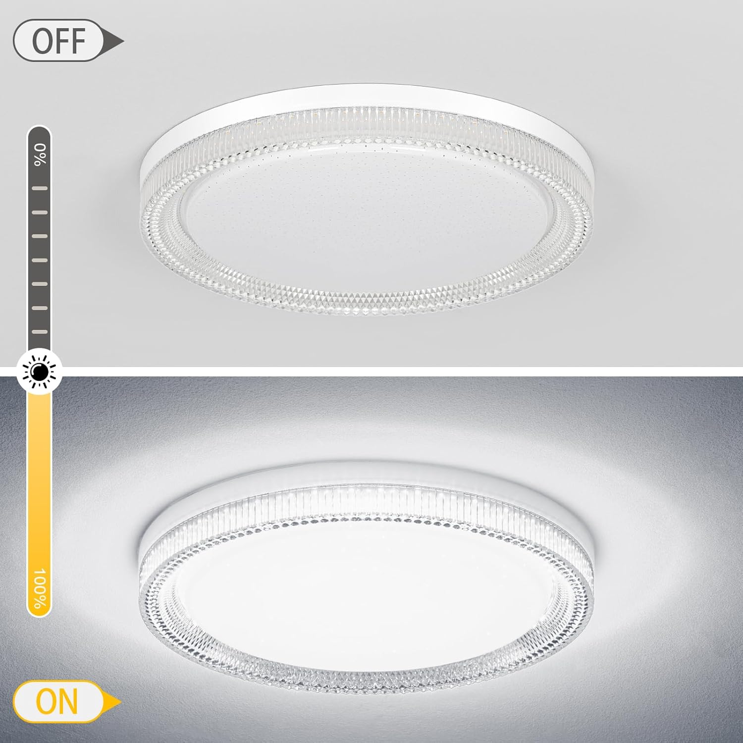 Kuwork - Plafoniera LED Soffitto 48W 4800lm IP44 - immagine 5