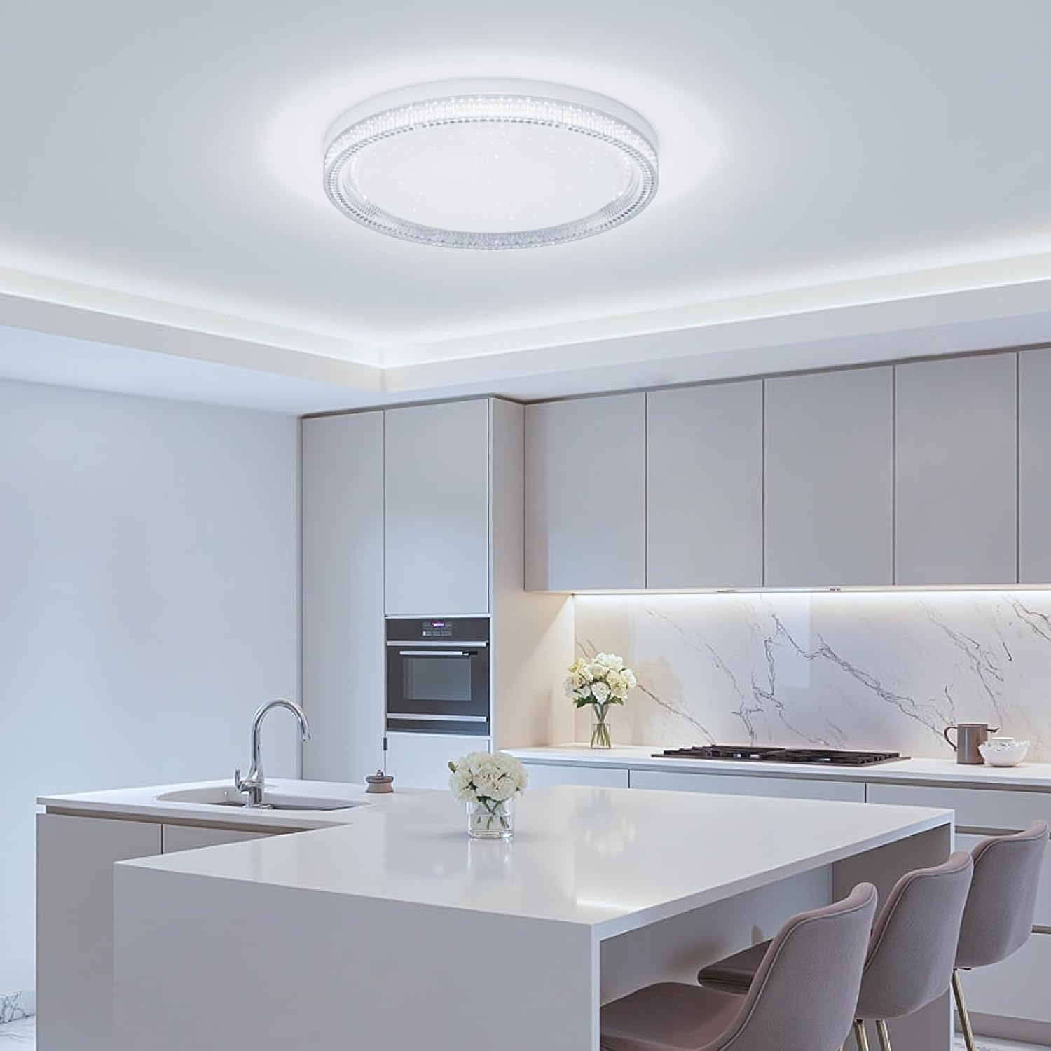 Kuwork - Plafoniera LED Soffitto 48W 4800lm IP44 - immagine 7