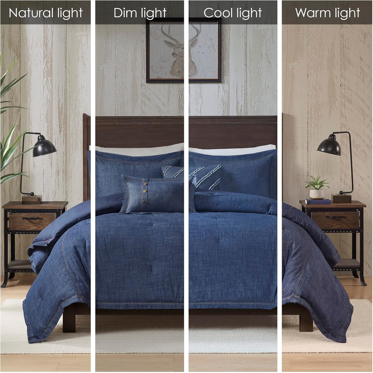 Woolrich Perry Oversized Denim Comforter Set Blue - immagine 2