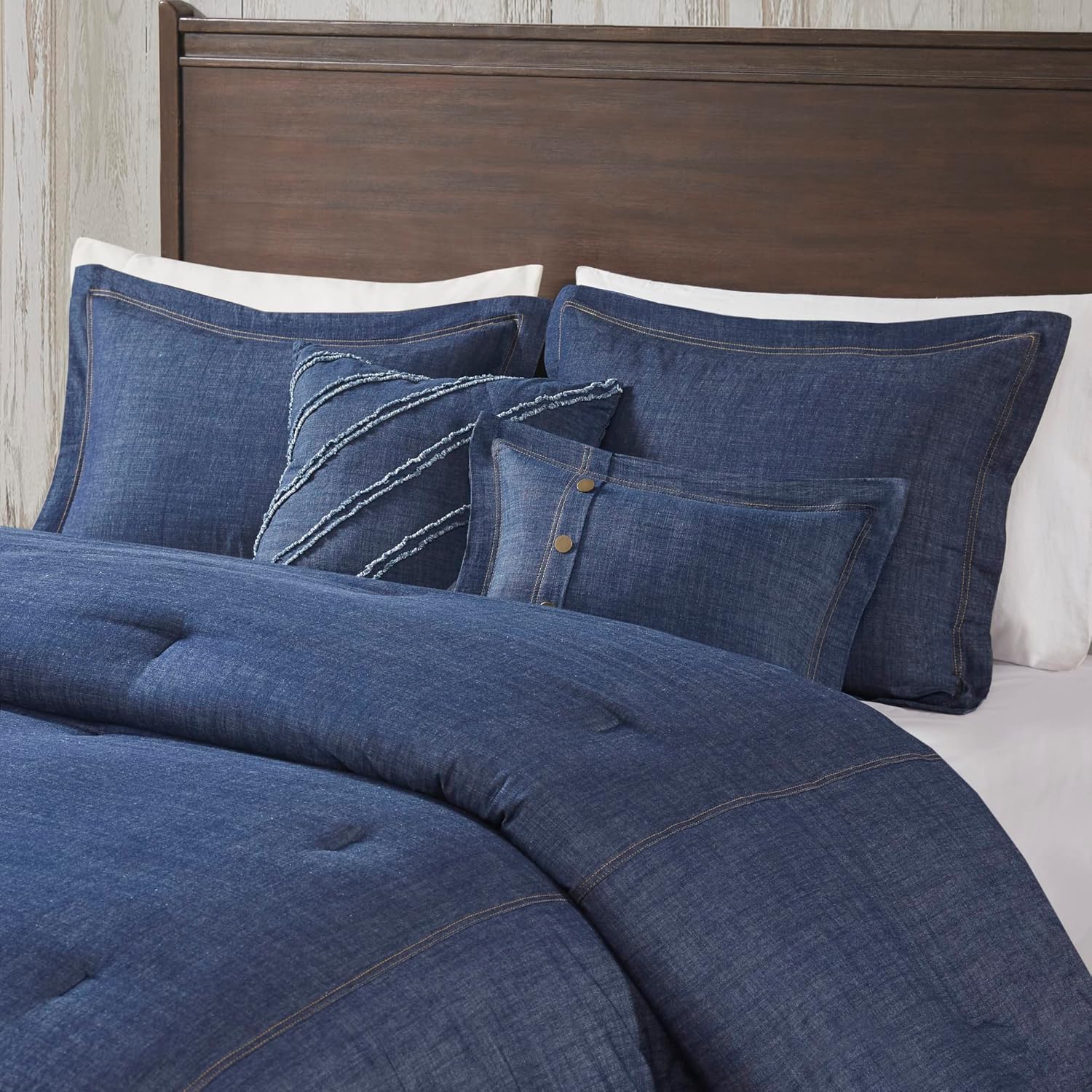 Woolrich Perry Oversized Denim Comforter Set Blue - immagine 4