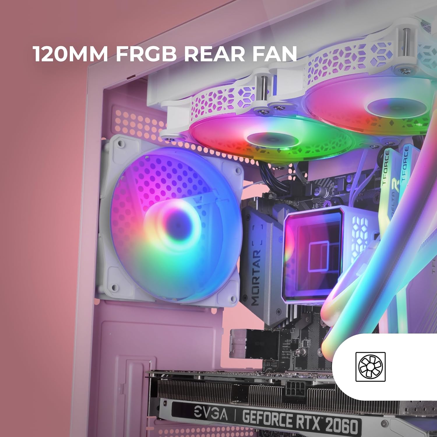 Mars Gaming MC-VIEW2 - Case Gaming MicroATX, Rosa - immagine 3