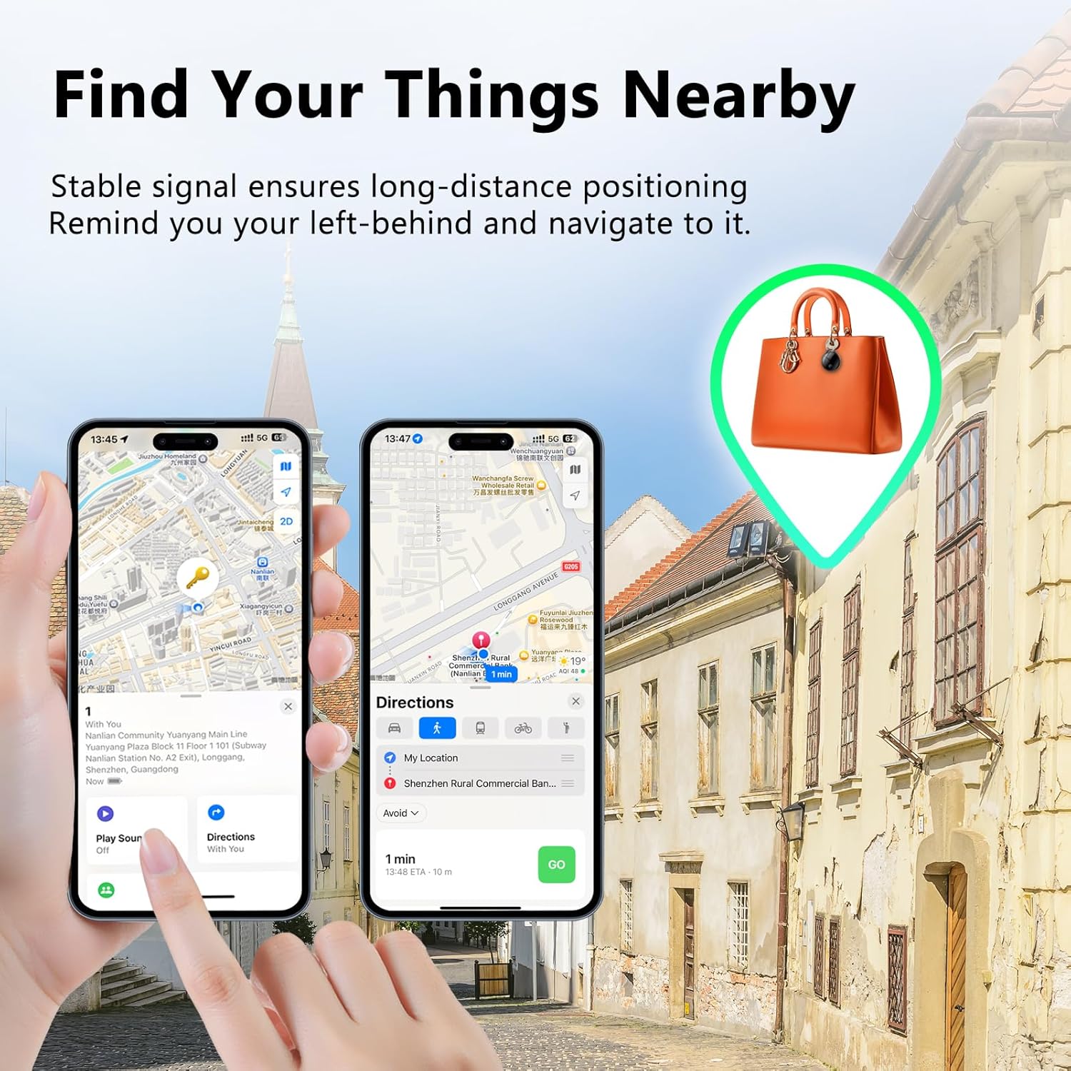 Air Tracker Tag Bluetooth per Apple Dov'è (4 pezzi, Nero) - immagine 5