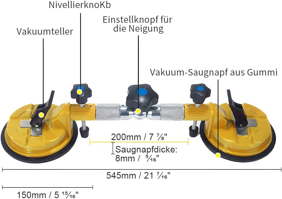 Bausatz Giunzione e Livellamento con Ventose 2 Pezzi - immagine 1
