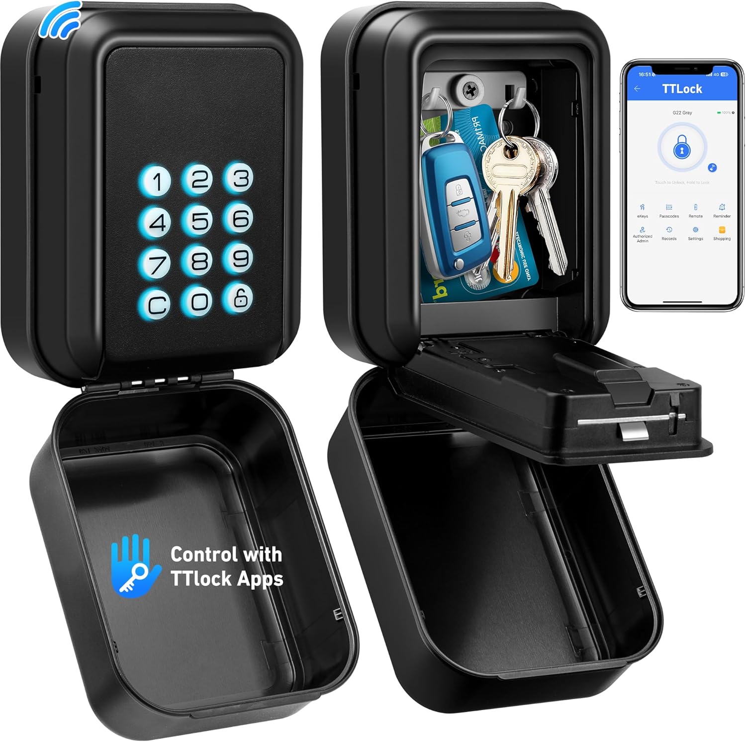 Cassetta di Sicurezza per Chiavi Esterno Impermeabile - immagine 1