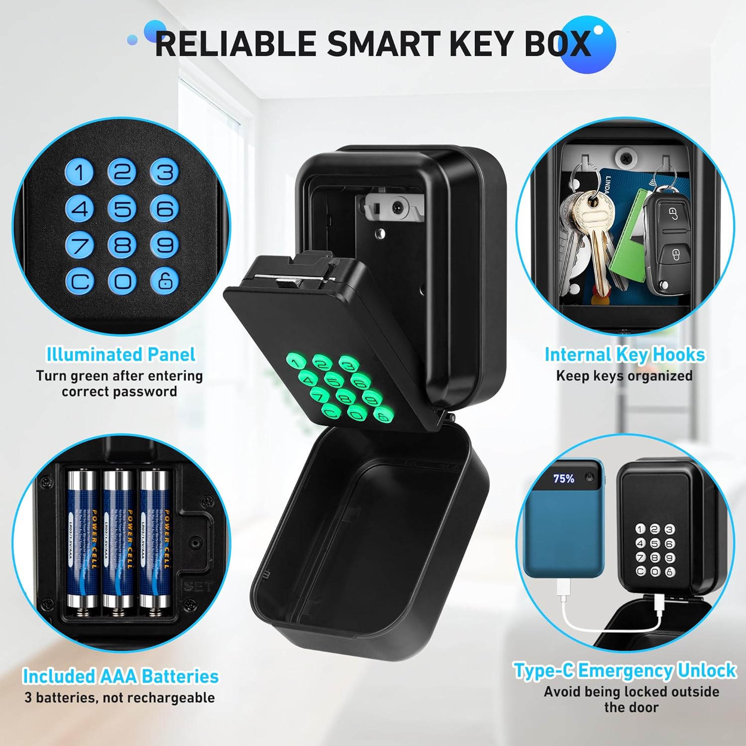 Cassetta di Sicurezza per Chiavi Esterno Impermeabile - immagine 3