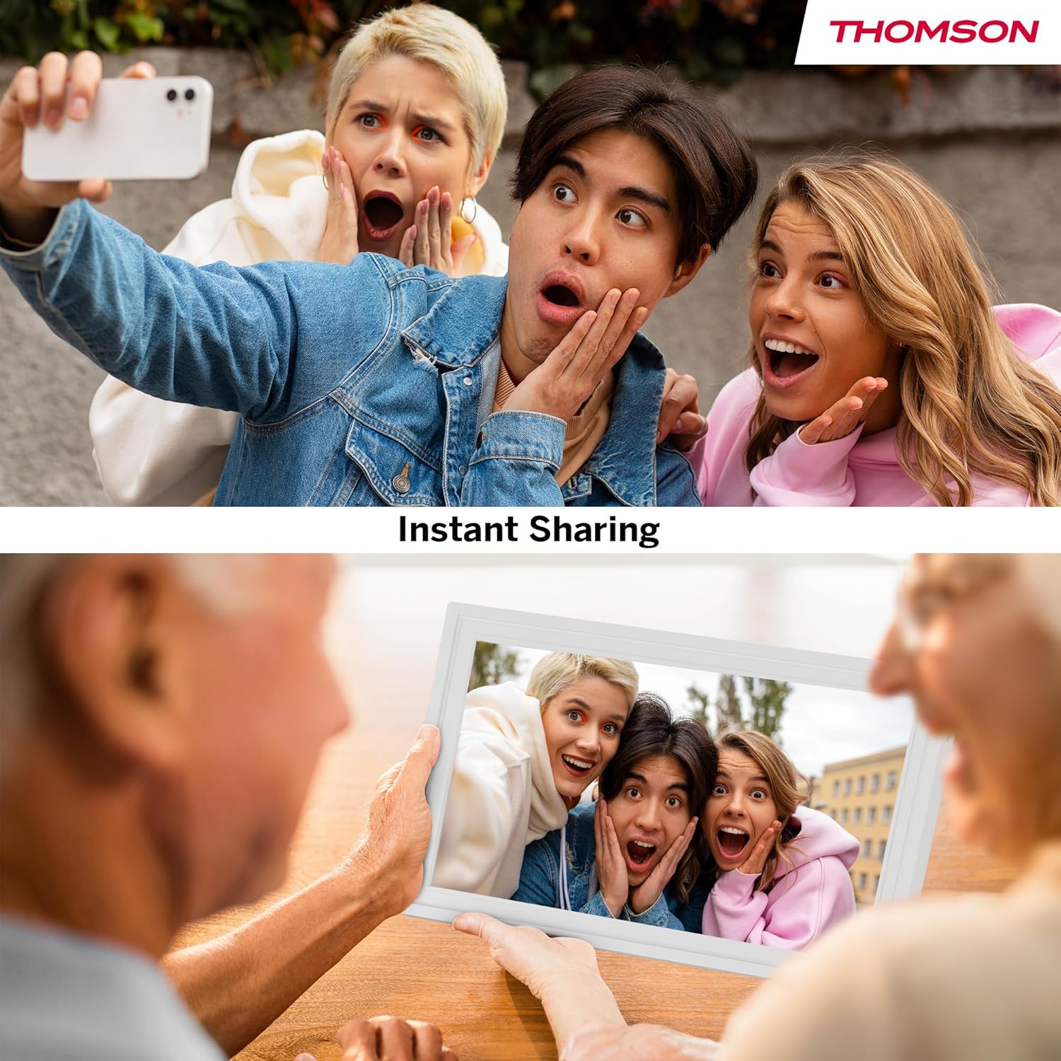 Thomson Cornice Digitale 15" Full HD IPS Touch, Bianco - immagine 10