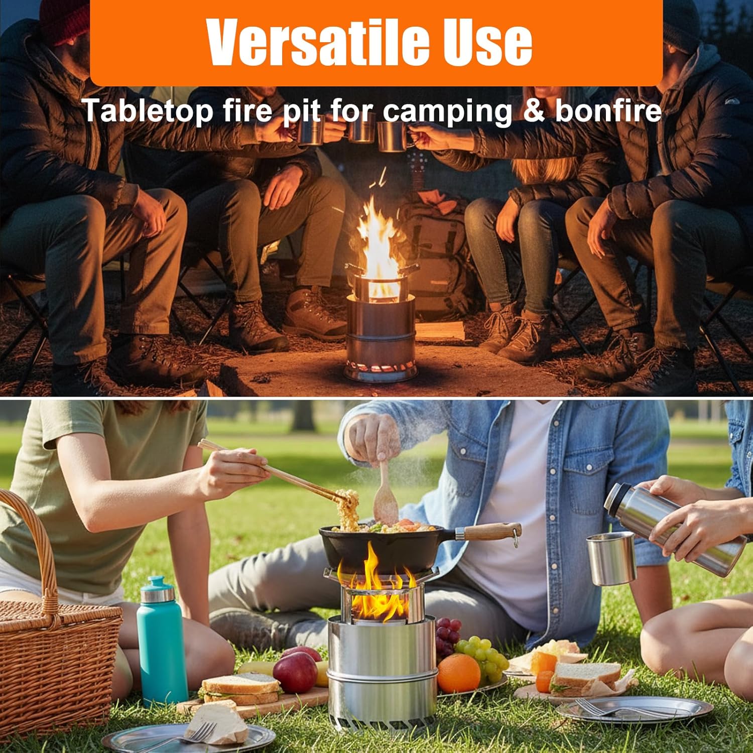 Braciere Senza Fumo Portatile in Acciaio Inossidabile - immagine 6