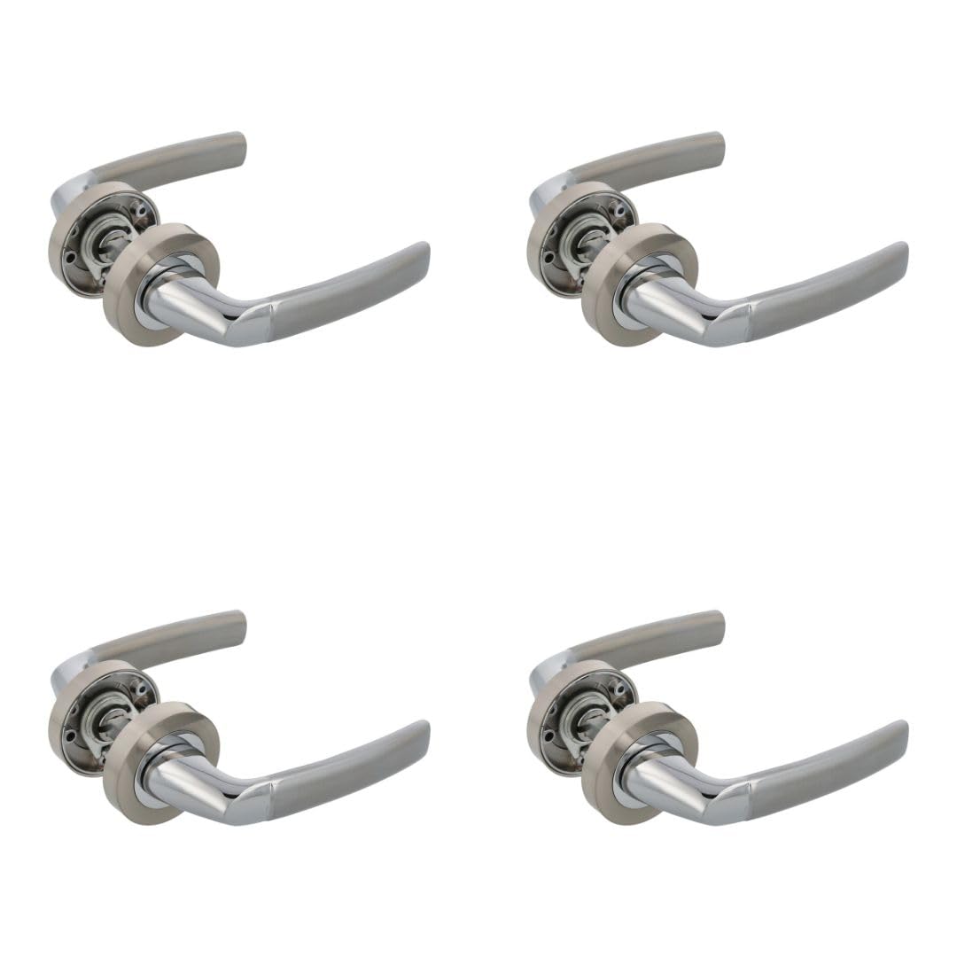 Amig - 4 Maniglie per Porta con Rosetta in Zama HISA