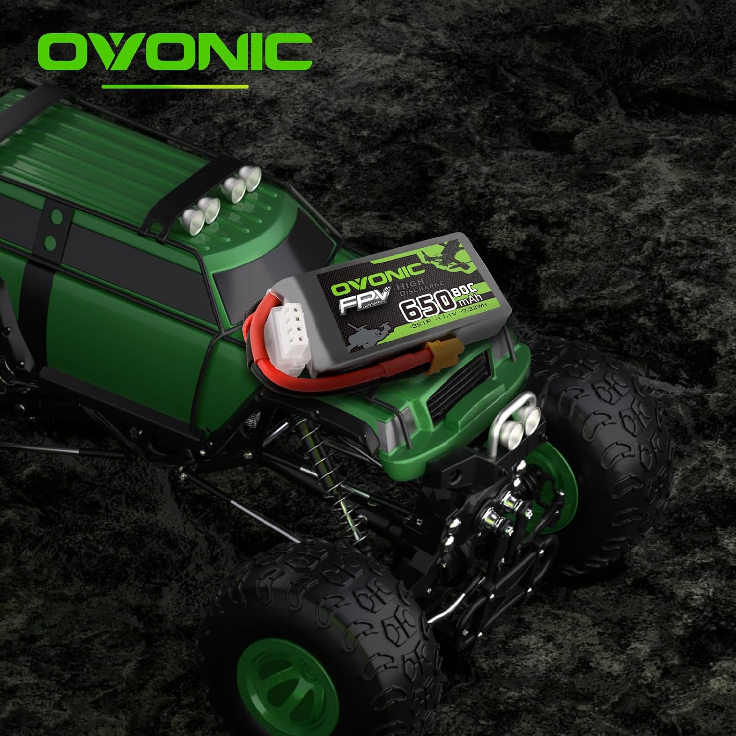 Ovonic Batteria Lipo 80C 650mAh 11.1V con XT30 (2PCS) - immagine 3