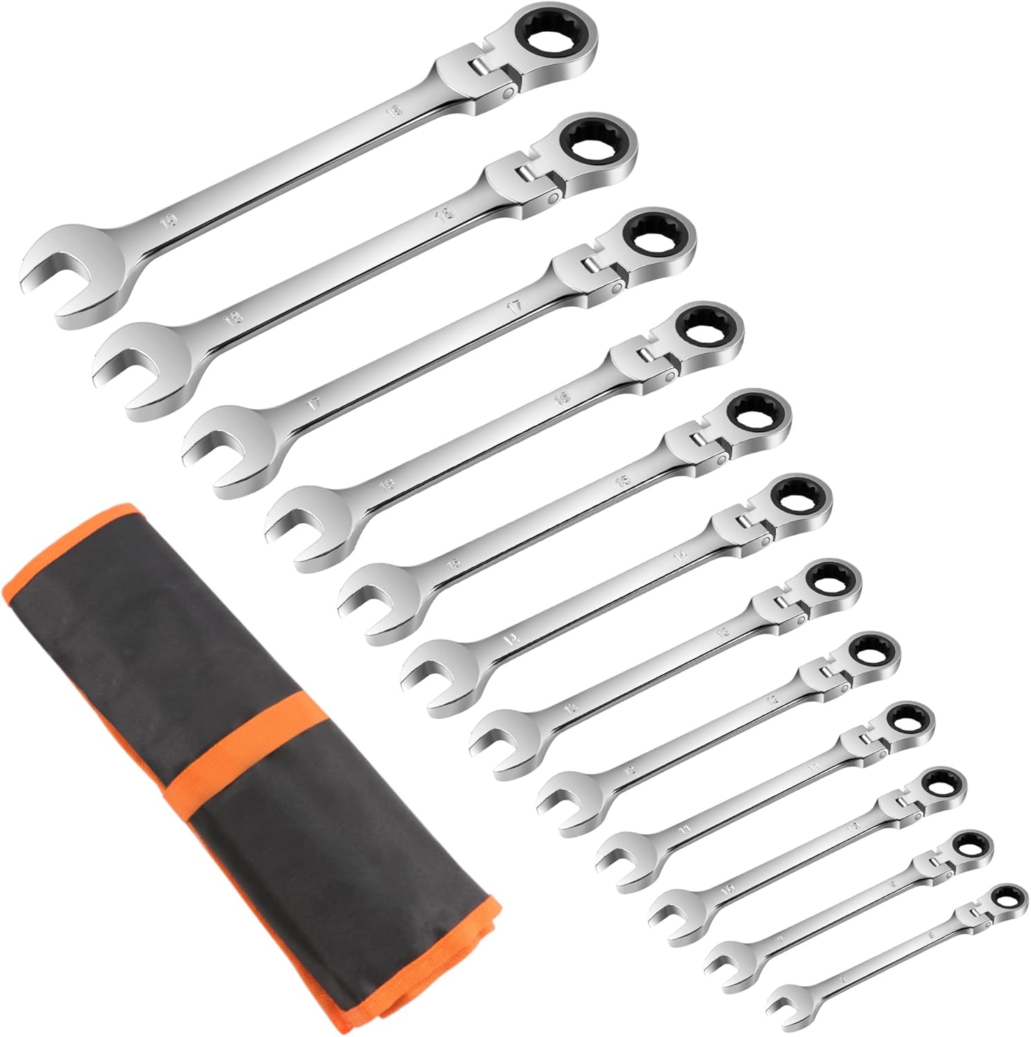 Acasimo Set 12 Chiavi Combinate a Cricchetto