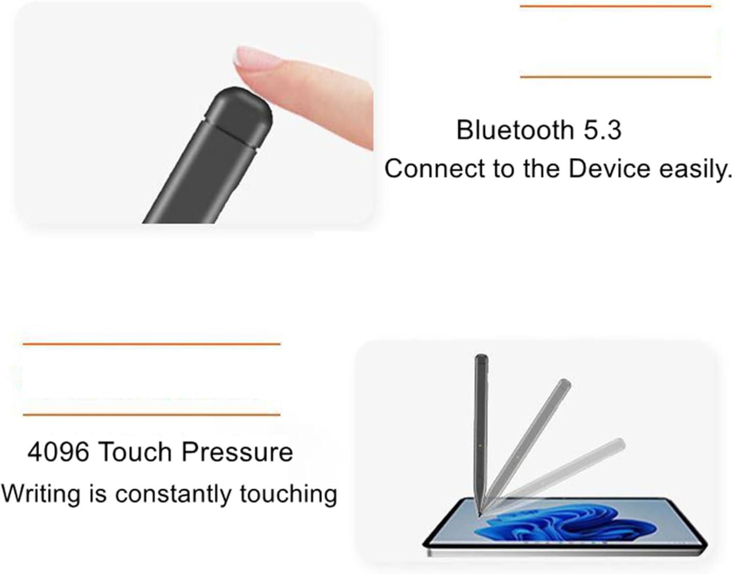 Penna Attiva Nera per Surface Slim Pen 2 e 1 - immagine 3