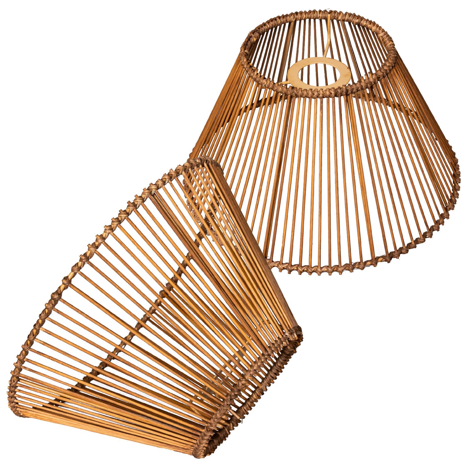 Paralume in Rattan Intrecciato Stile Boho