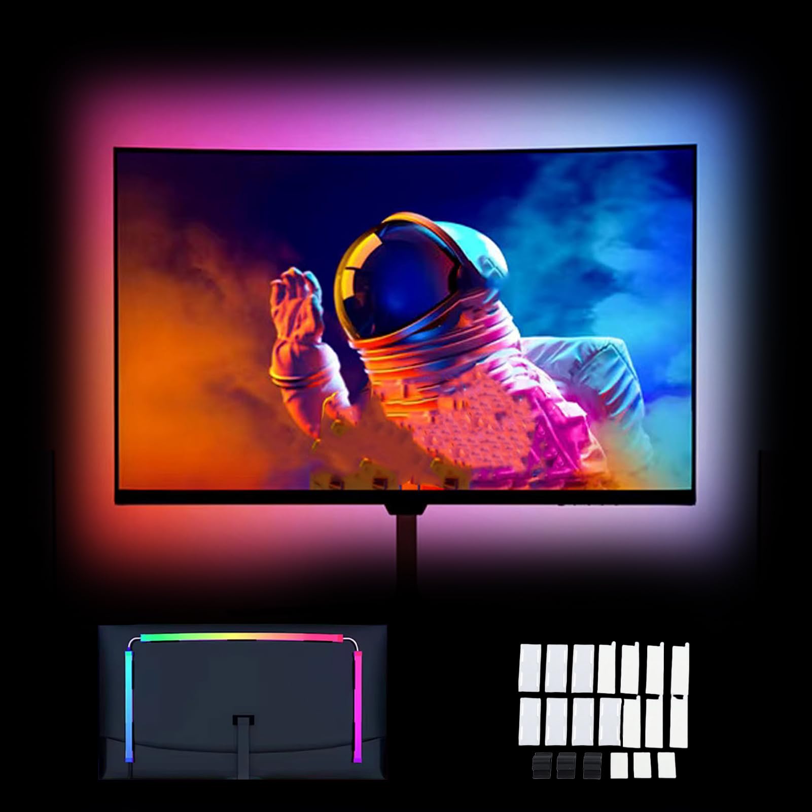 Vbestlife Monitor 2.4 Pollici Retroilluminazione LED USB 5V