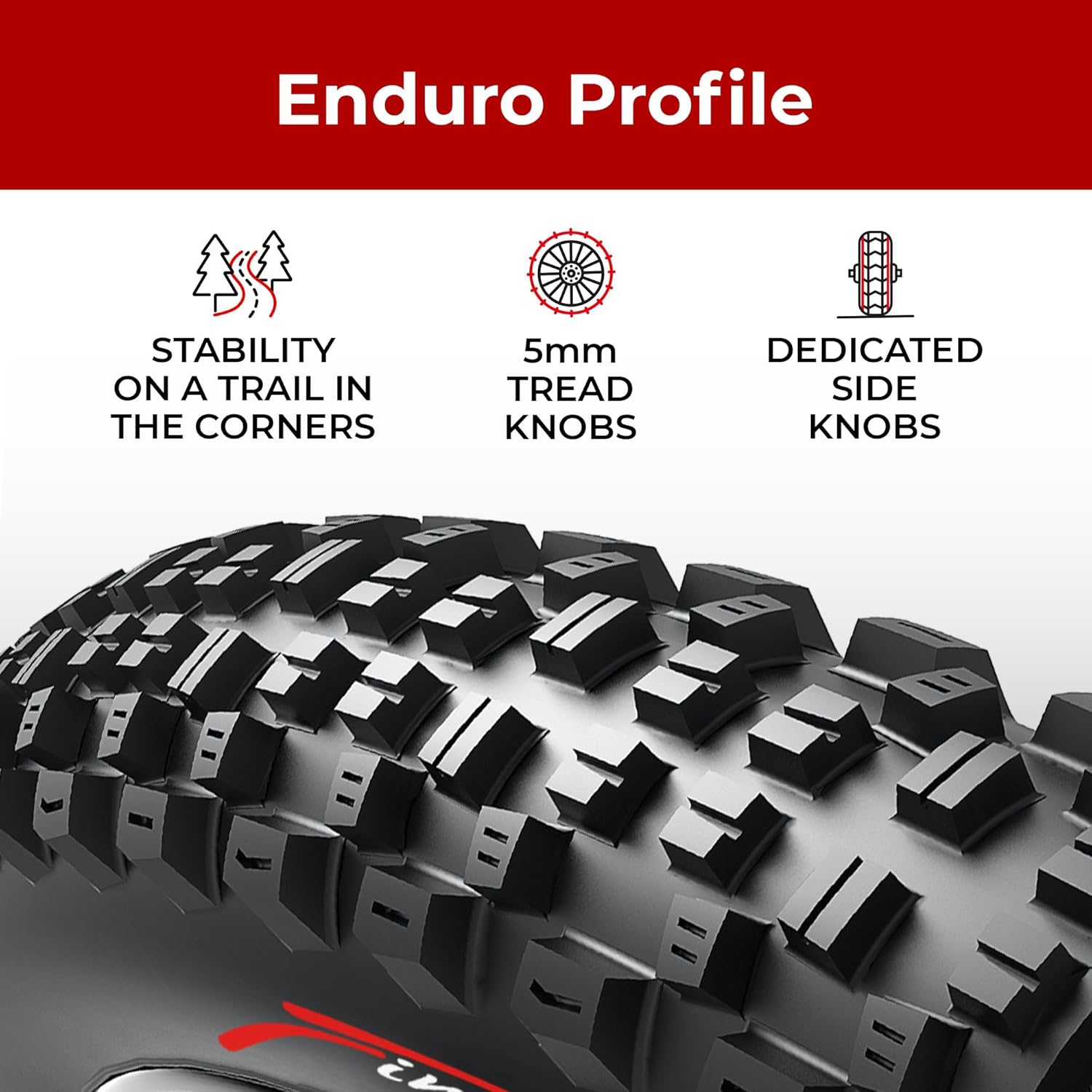 Fincci Copertoni MTB Pieghevoli 27.5 x 2.25, Nero - immagine 3