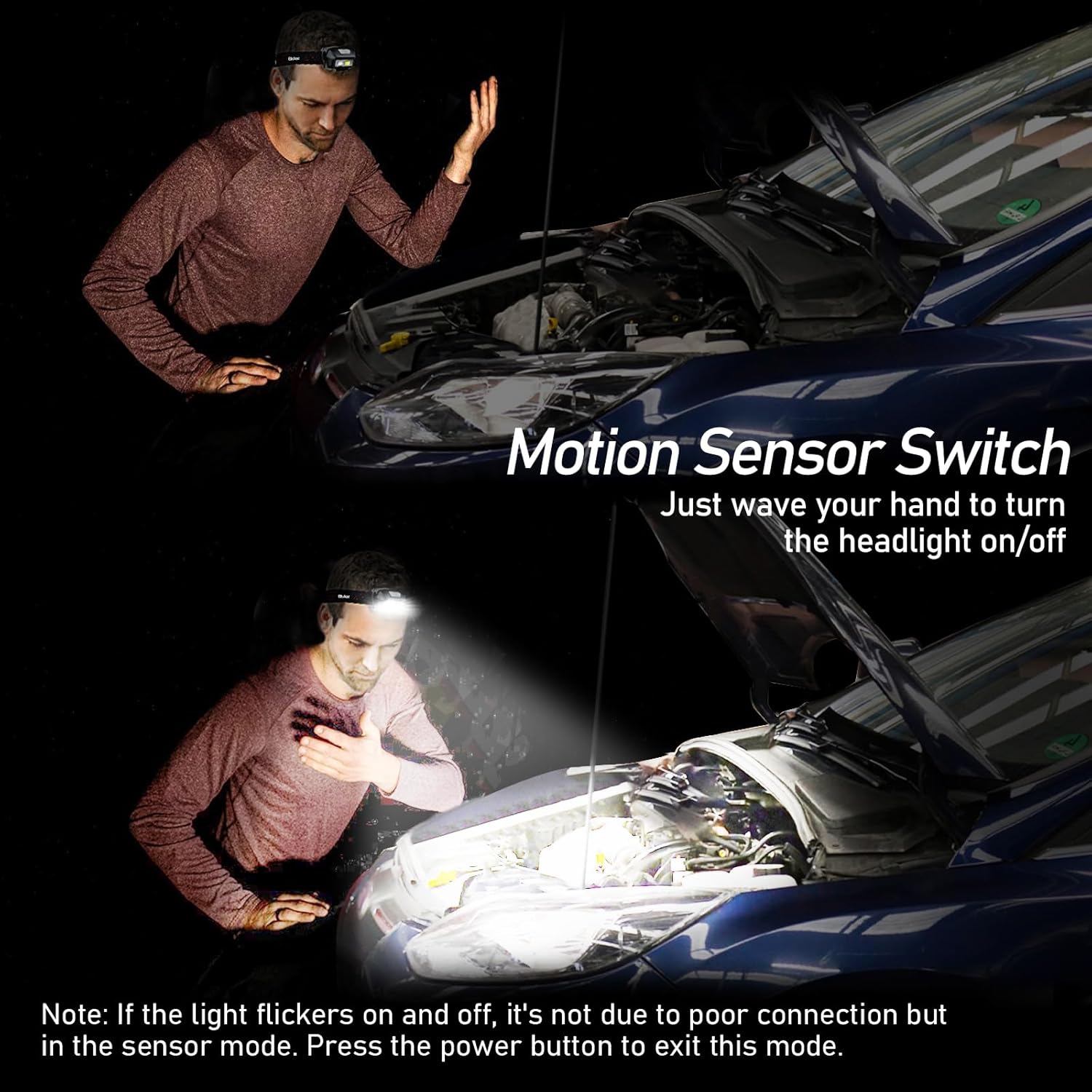 Blukar Lampada Frontale LED - 2 Pezzi 2000 Lumen - immagine 4