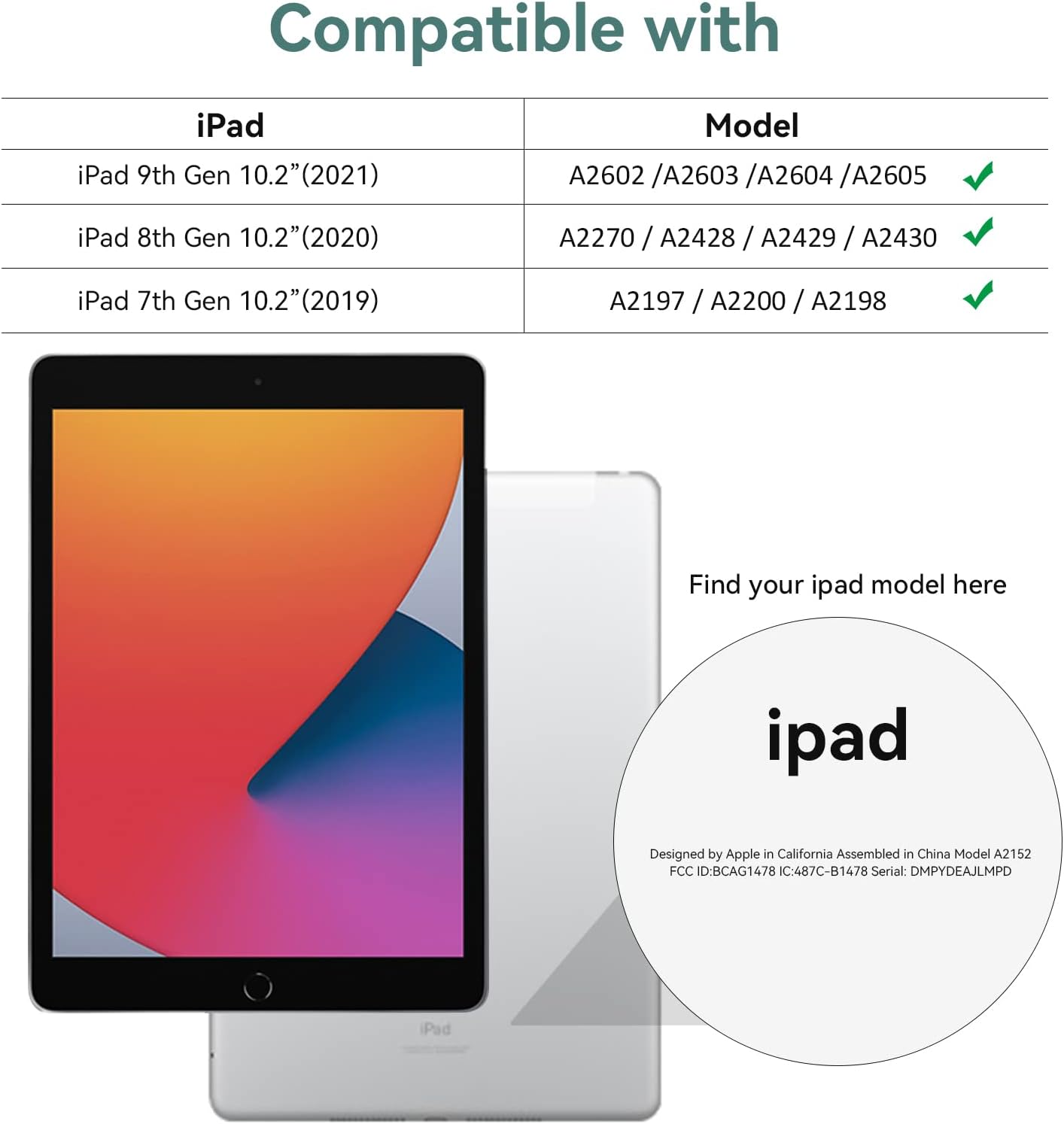 4ubonlife Custodia per iPad 10,2 Pollici - immagine 2