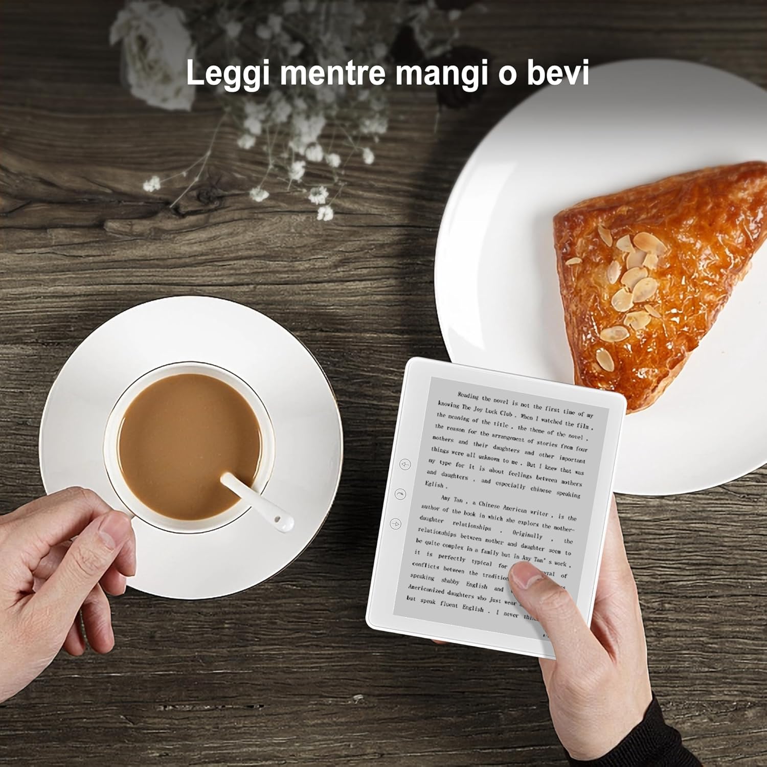 Veidoo Lettore Elettronico 5.8" HD E-Ink 32GB ROM, Bianco - immagine 4