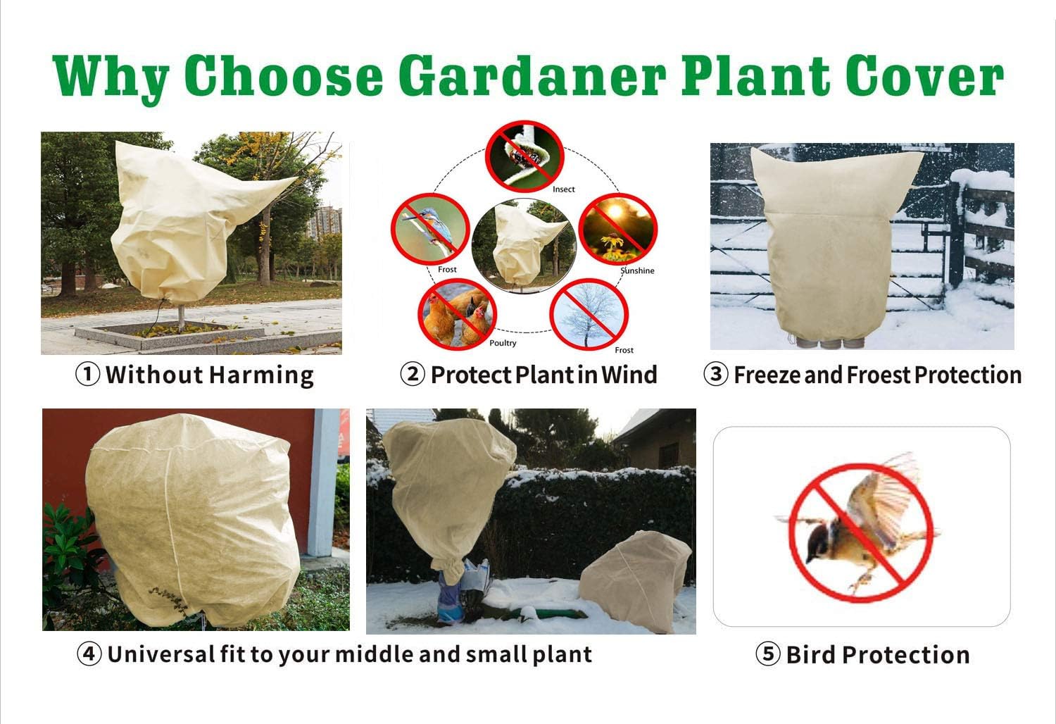 2 Pezzi Cappuccio Protezione Piante Invernale 120x180cm - immagine 2