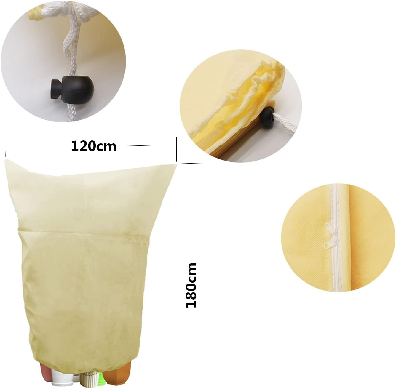 2 Pezzi Cappuccio Protezione Piante Invernale 120x180cm - immagine 3