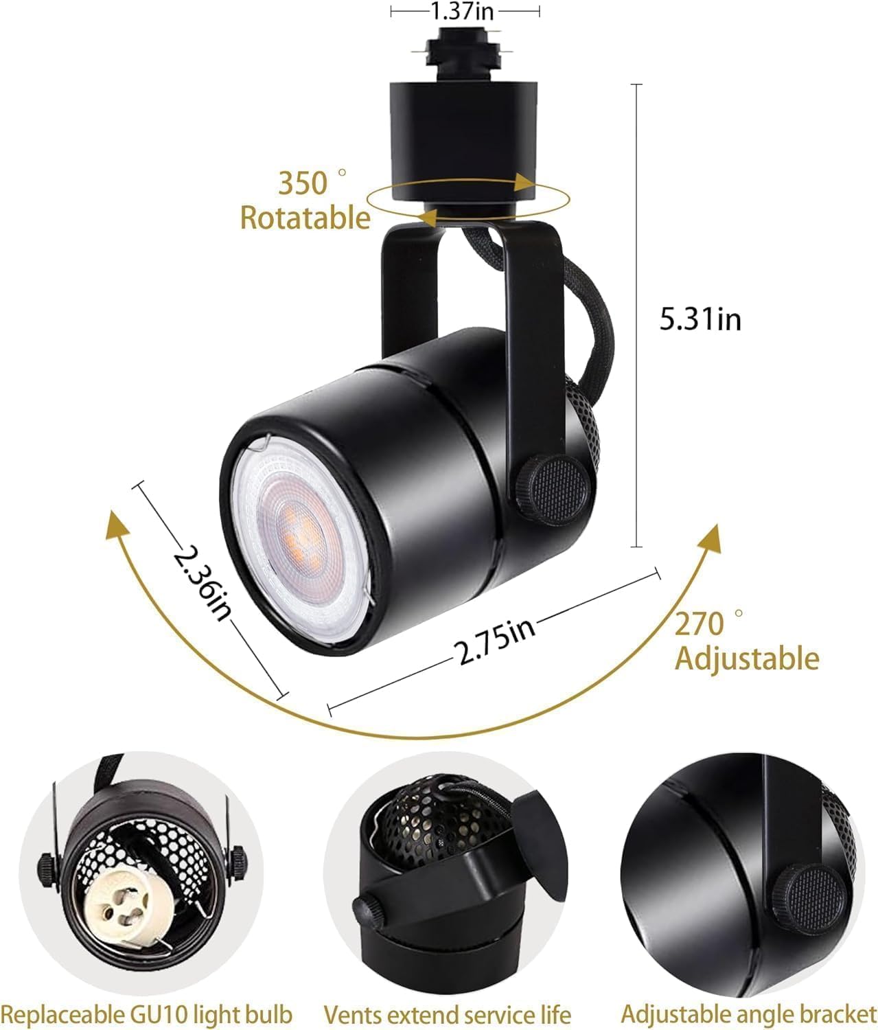 Bravsekai Lampada Faretti LED Soffitto GU10 6 Luci - immagine 2