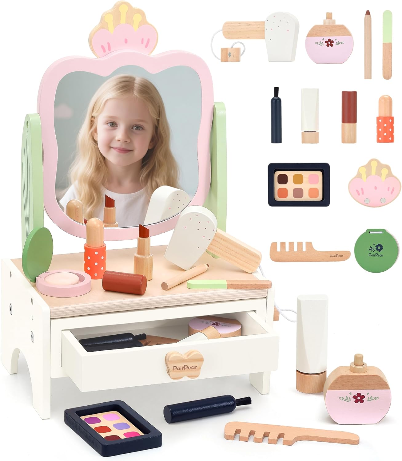 PairPear Set da toeletta in legno - immagine 1