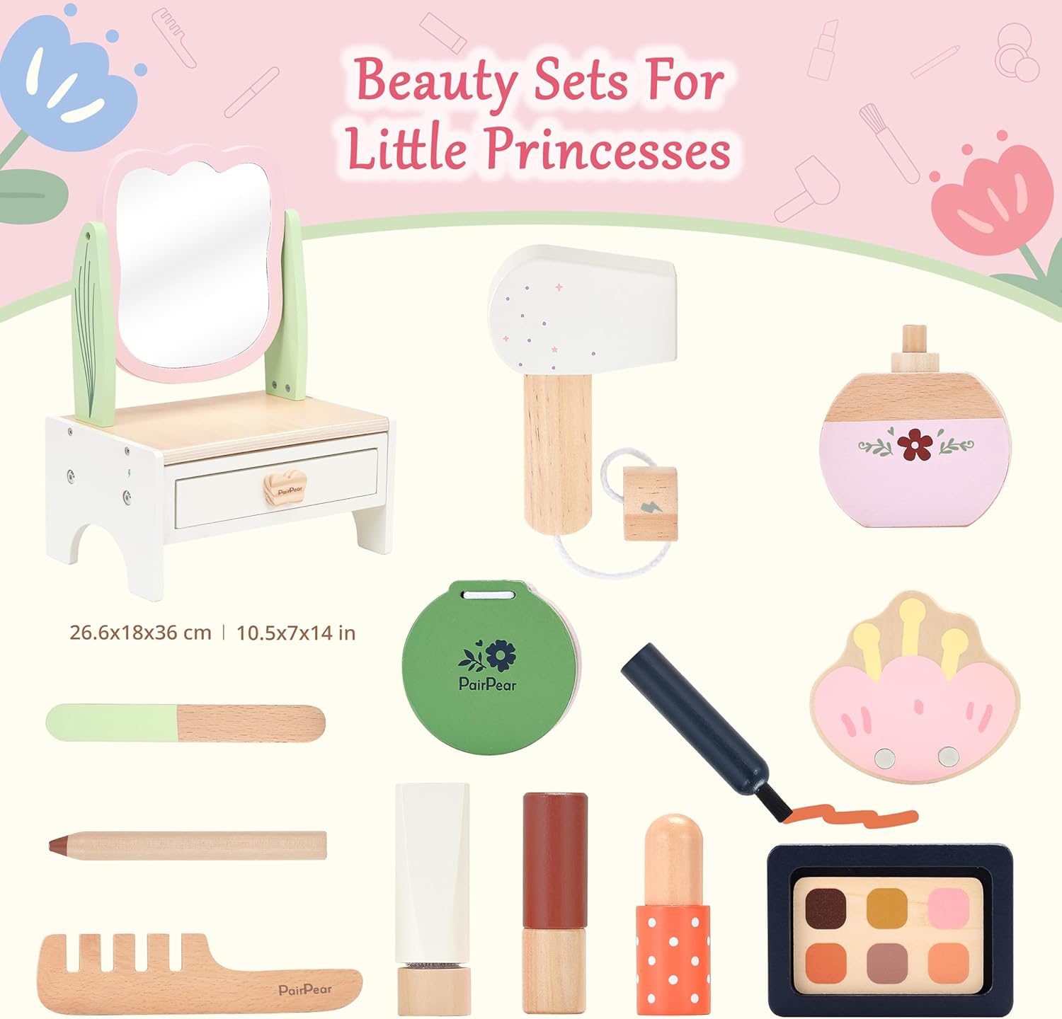 PairPear Set da toeletta in legno - immagine 6