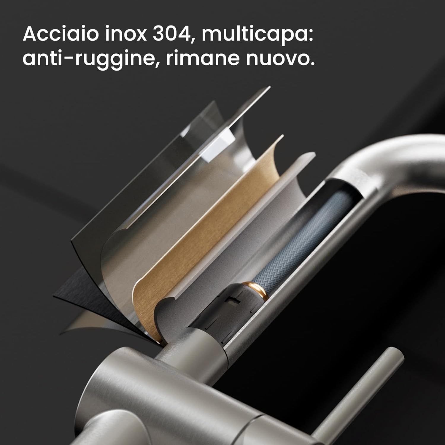 Cecipa Rubinetto Lavello Cucina Miscelatore Estraibile - immagine 7