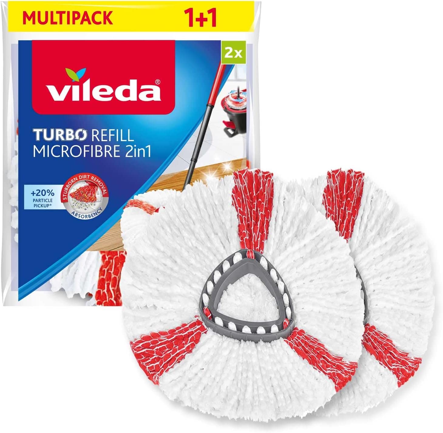 Vileda Turbo 2in1 Fiocco Ricambio - Confezione da 2