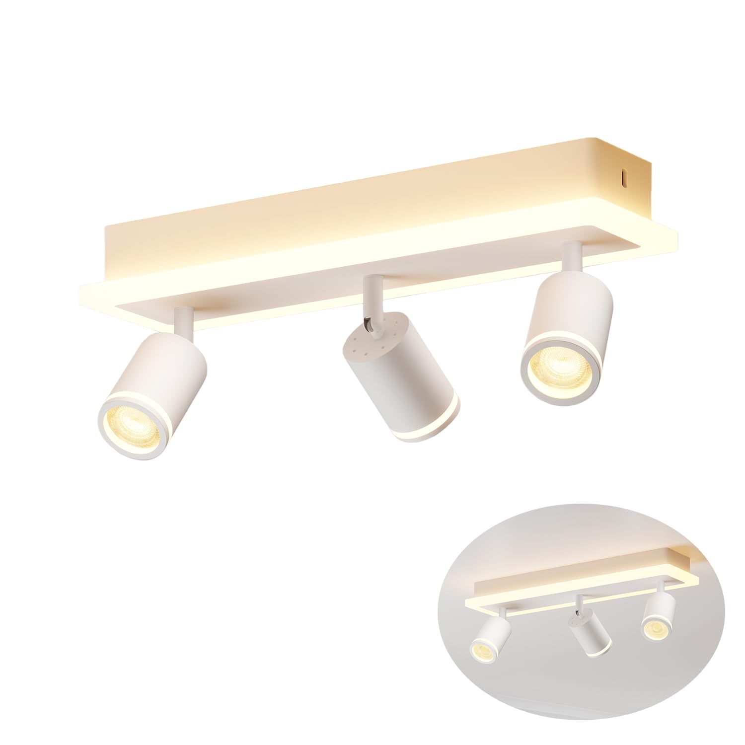 Lvwit Faretti Orientabili da Soffitto GU10, 3 Luci