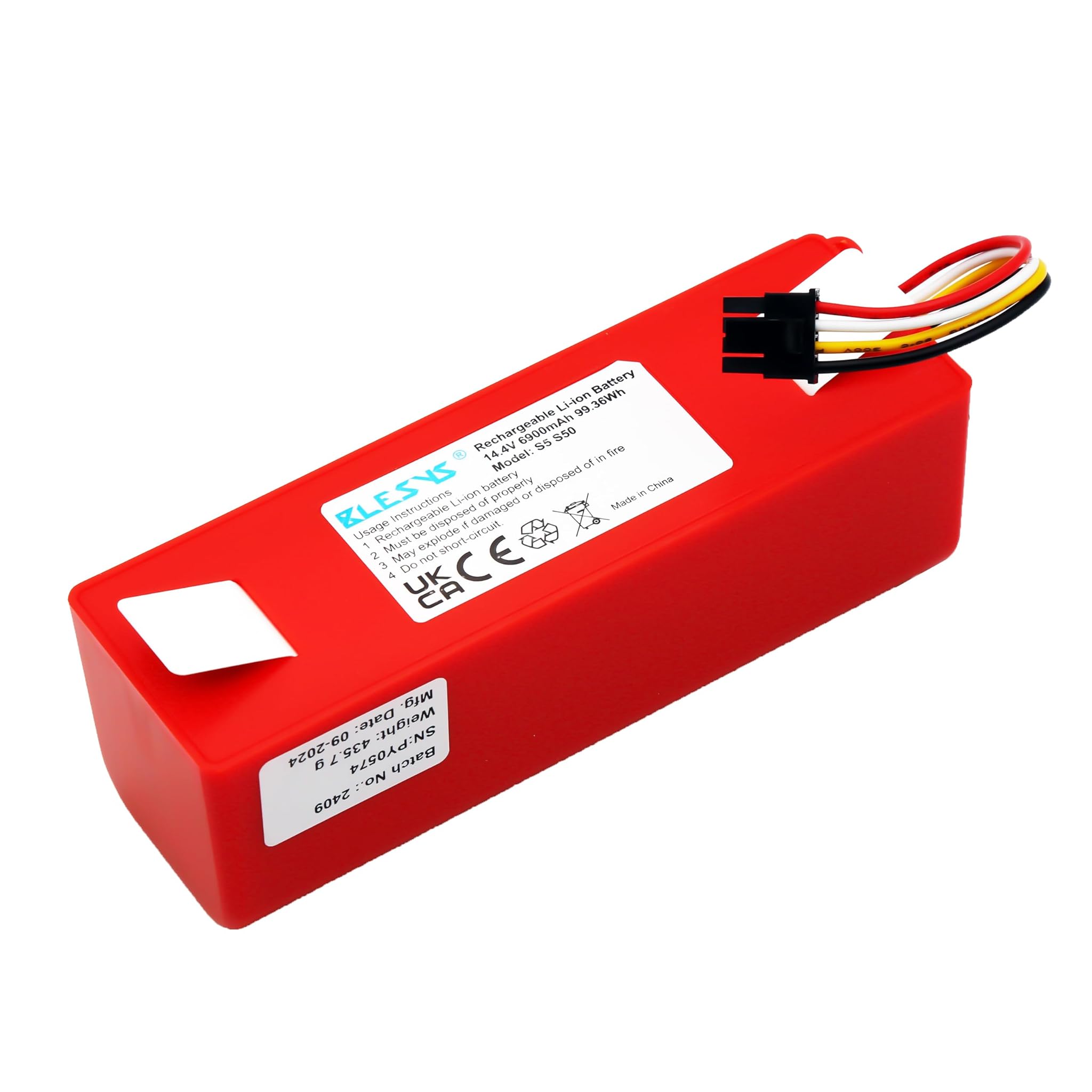Blesys Batteria Sostitutiva per Roborock S5/S6 6900mAh